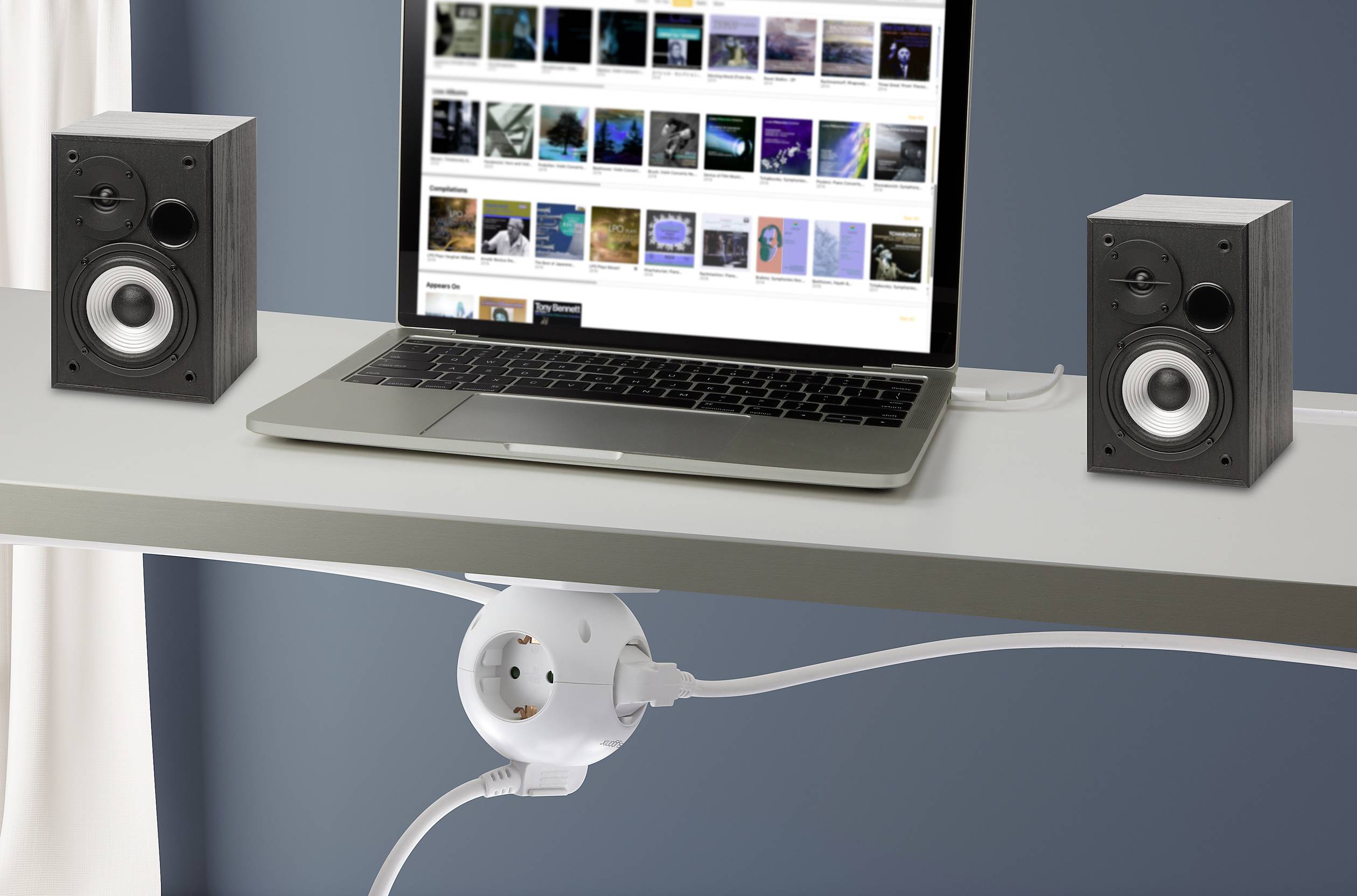 Sygonix SY-4535062 Steckdosenwürfel Weiß Schutzkontakt 1St.