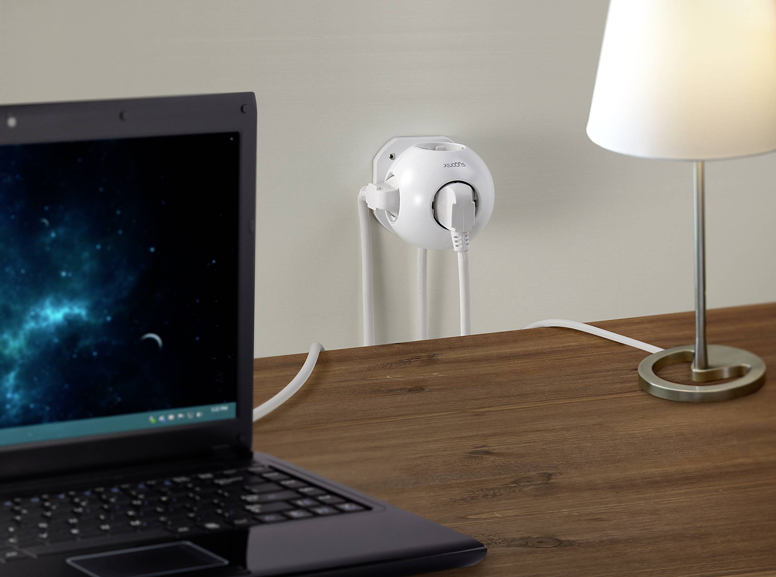 Sygonix SY-4535062 Steckdosenwürfel Weiß Schutzkontakt 1St.