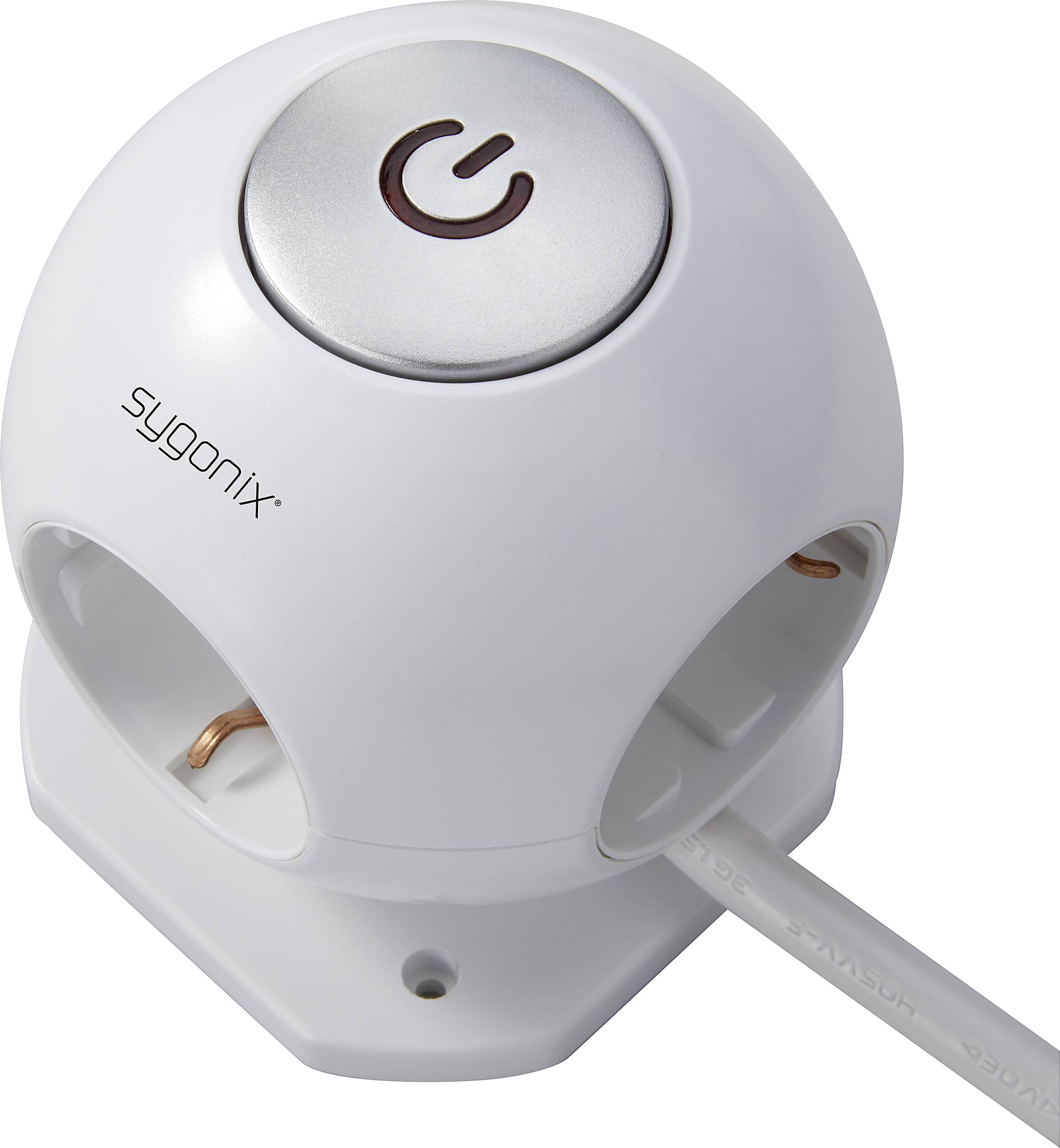 Sygonix SY-4535064 Steckdosenwürfel Weiß Schutzkontakt 1St.