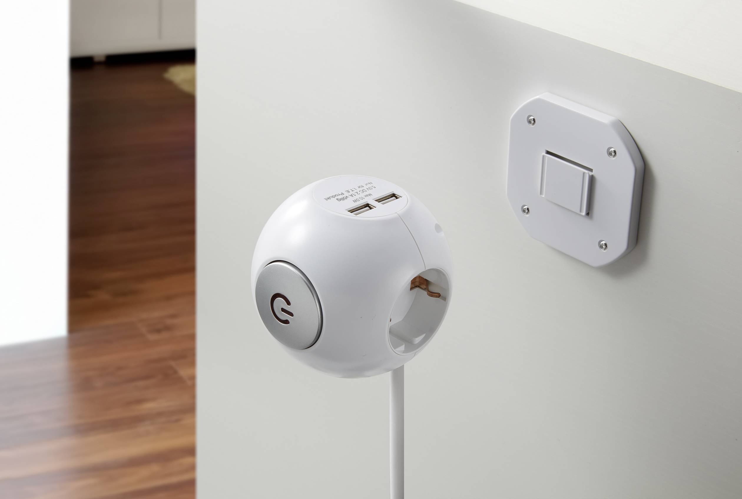 Sygonix SY-4535064 Steckdosenwürfel Weiß Schutzkontakt 1St.