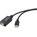 Renkforce USB-Kabel USB 2.0 USB-A Stecker, USB-A Buchse 10.00 m Schwarz Aktiv mit Signalverstärkung