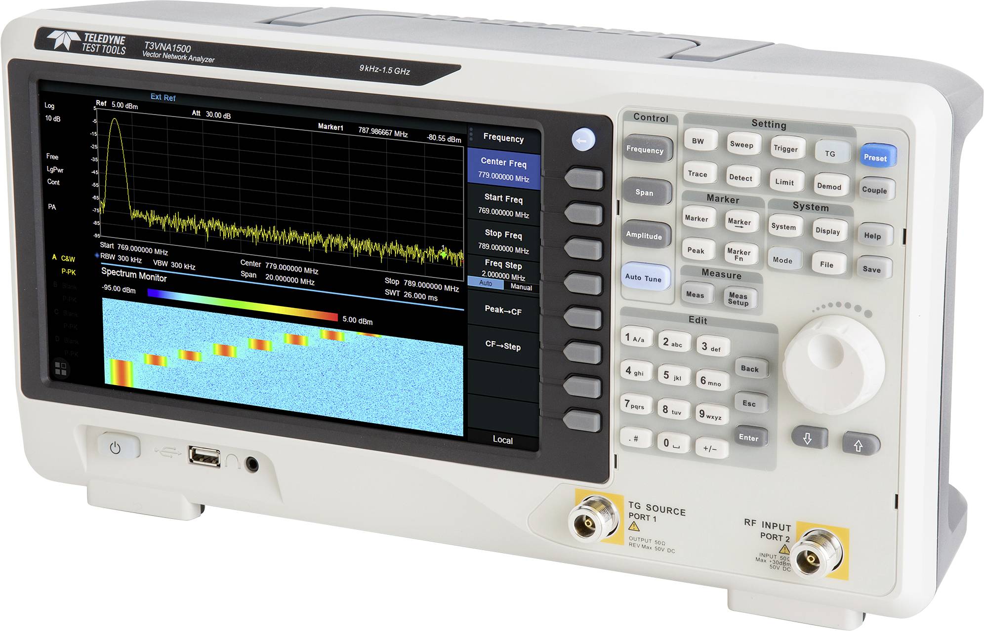 Teledyne LeCroy T3VNA1500 Spektrum-Analysator Tracking Generator, Spectrum-Analyser