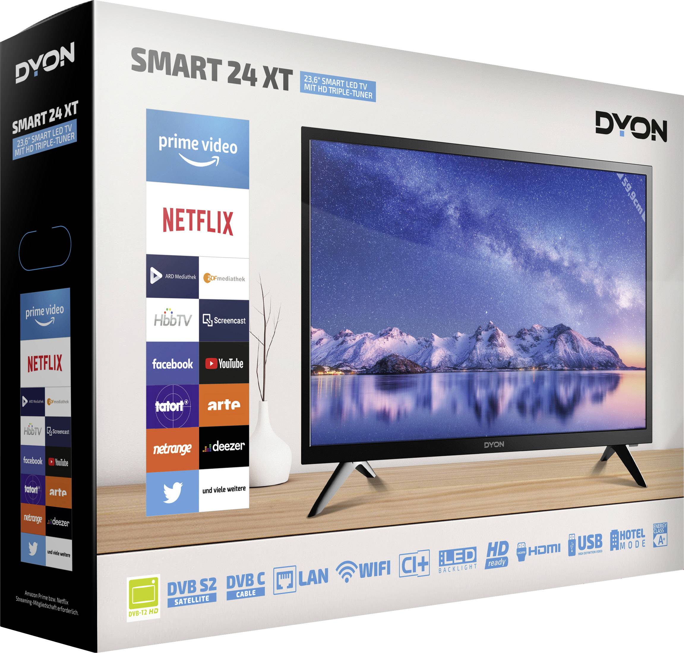 Dyon Smart 24 XT LED-TV 60.96cm 23.6 Zoll EEK F (A - G) Schwarz