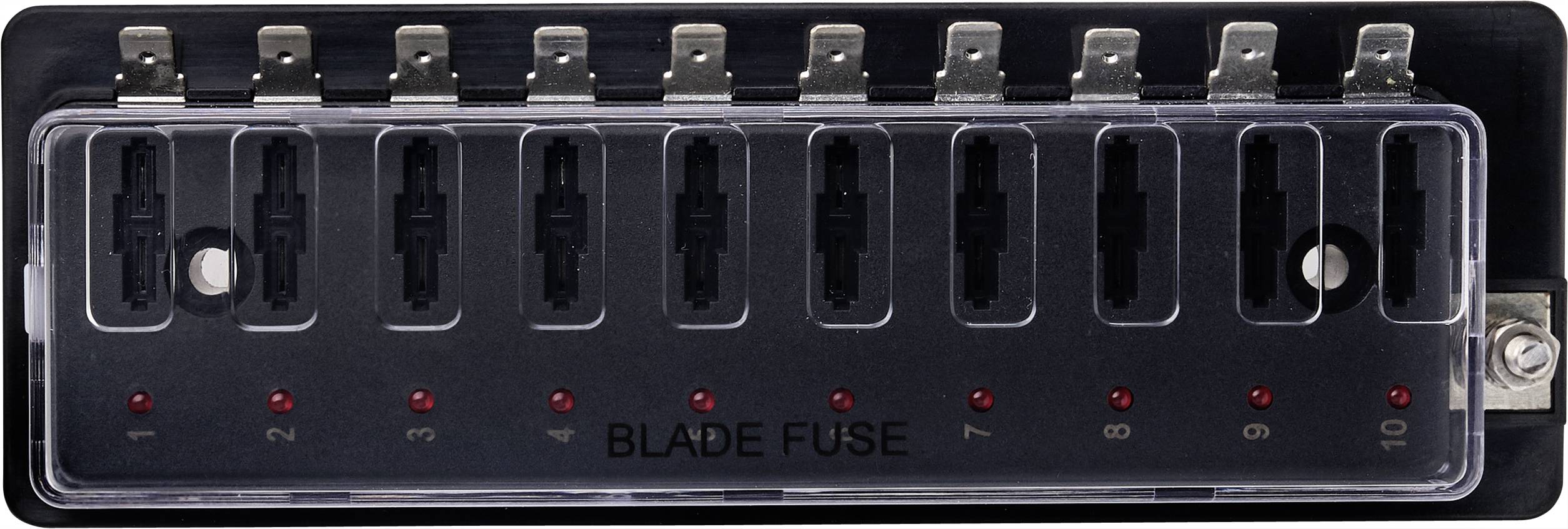 TRU COMPONENTS TC-9070380 TC-9070380 KFZ-Sicherungshalter mit Statusanzeige Passend für (Sicherungen) Flachsicherung Standard 30A