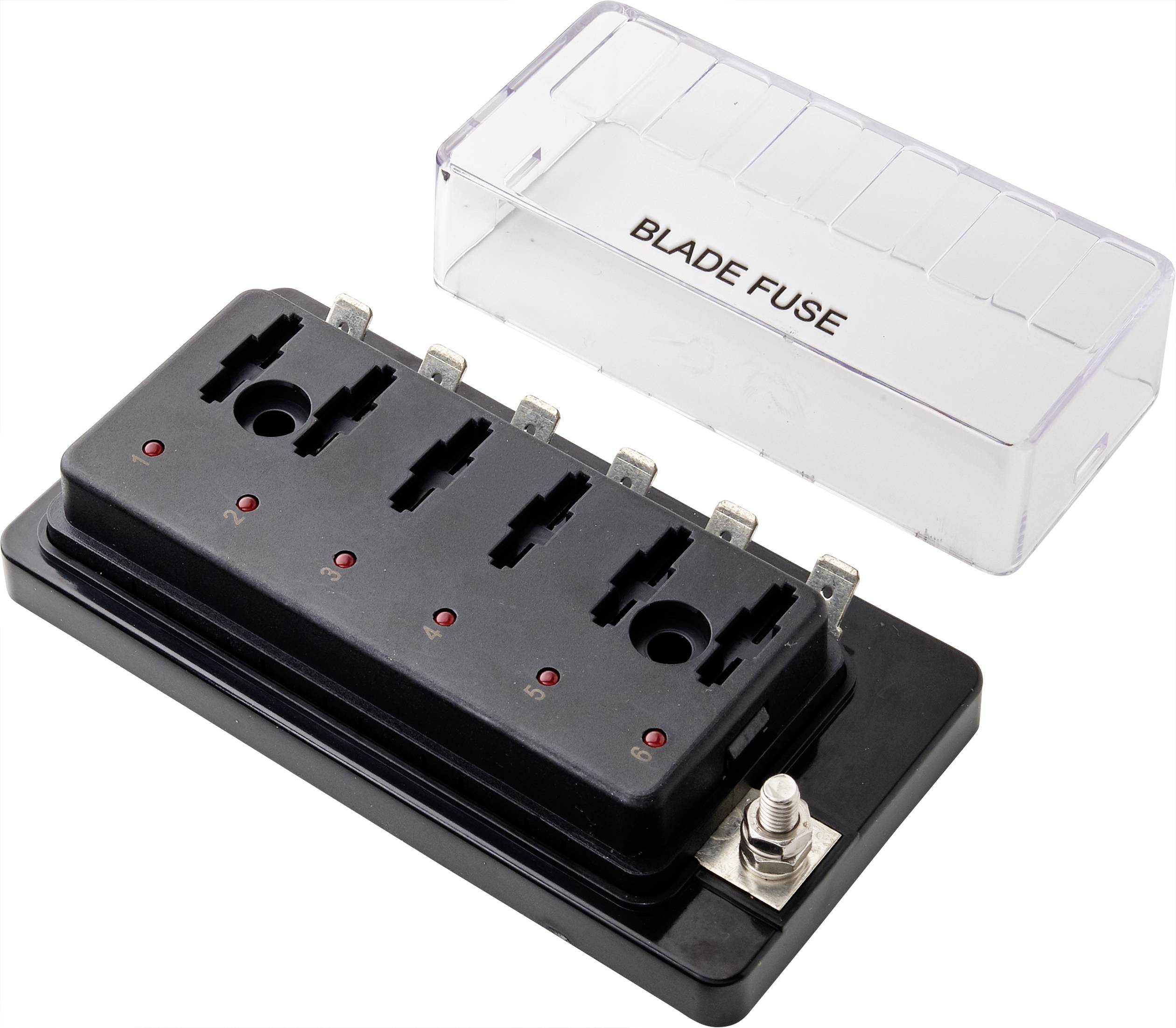 TRU COMPONENTS TC-9070400 TC-9070400 KFZ-Sicherungshalter mit Statusanzeige Passend für (Sicherungen) Flachsicherung Standard 30A