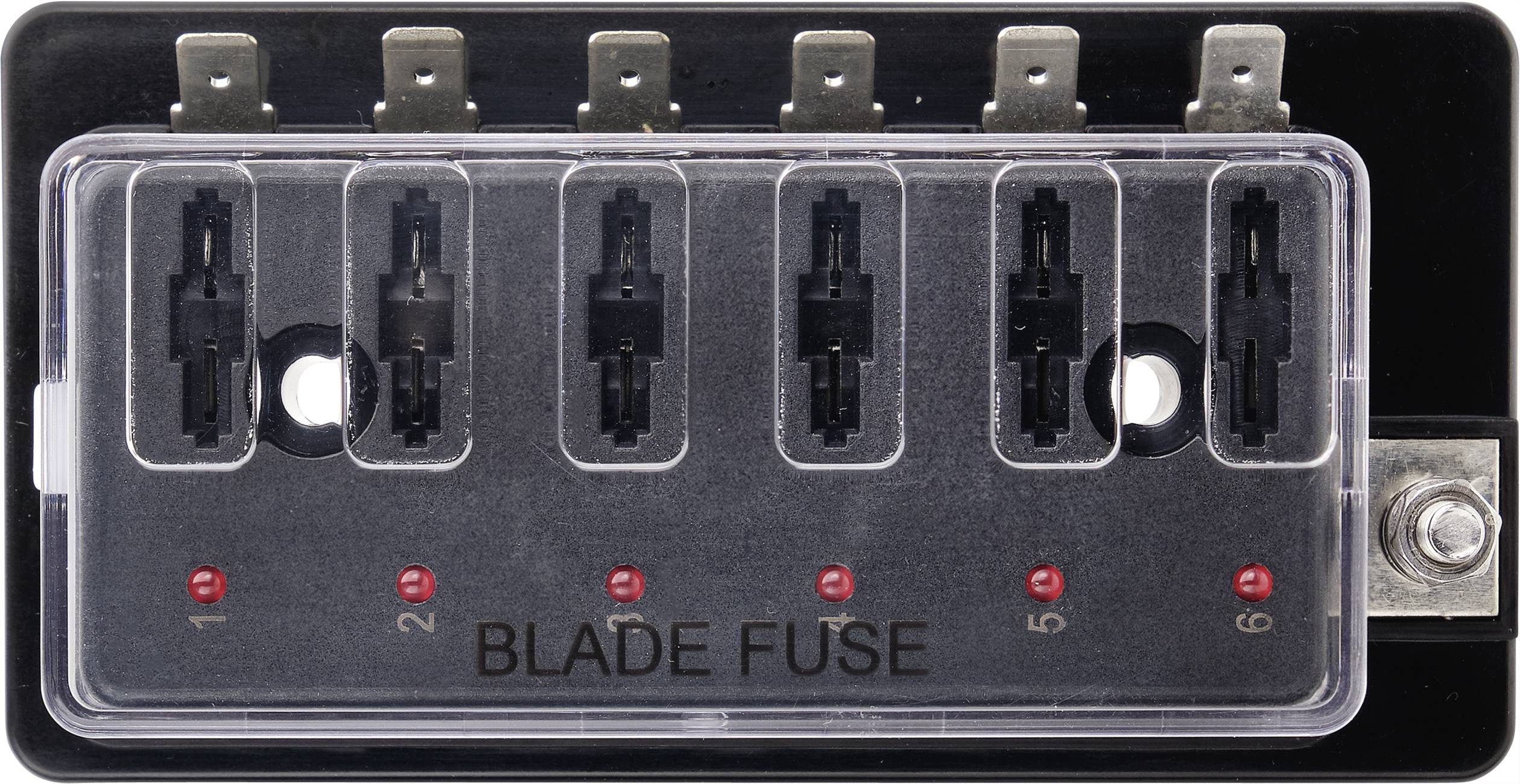 TRU COMPONENTS TC-9070400 TC-9070400 KFZ-Sicherungshalter mit Statusanzeige Passend für (Sicherungen) Flachsicherung Standard 30A