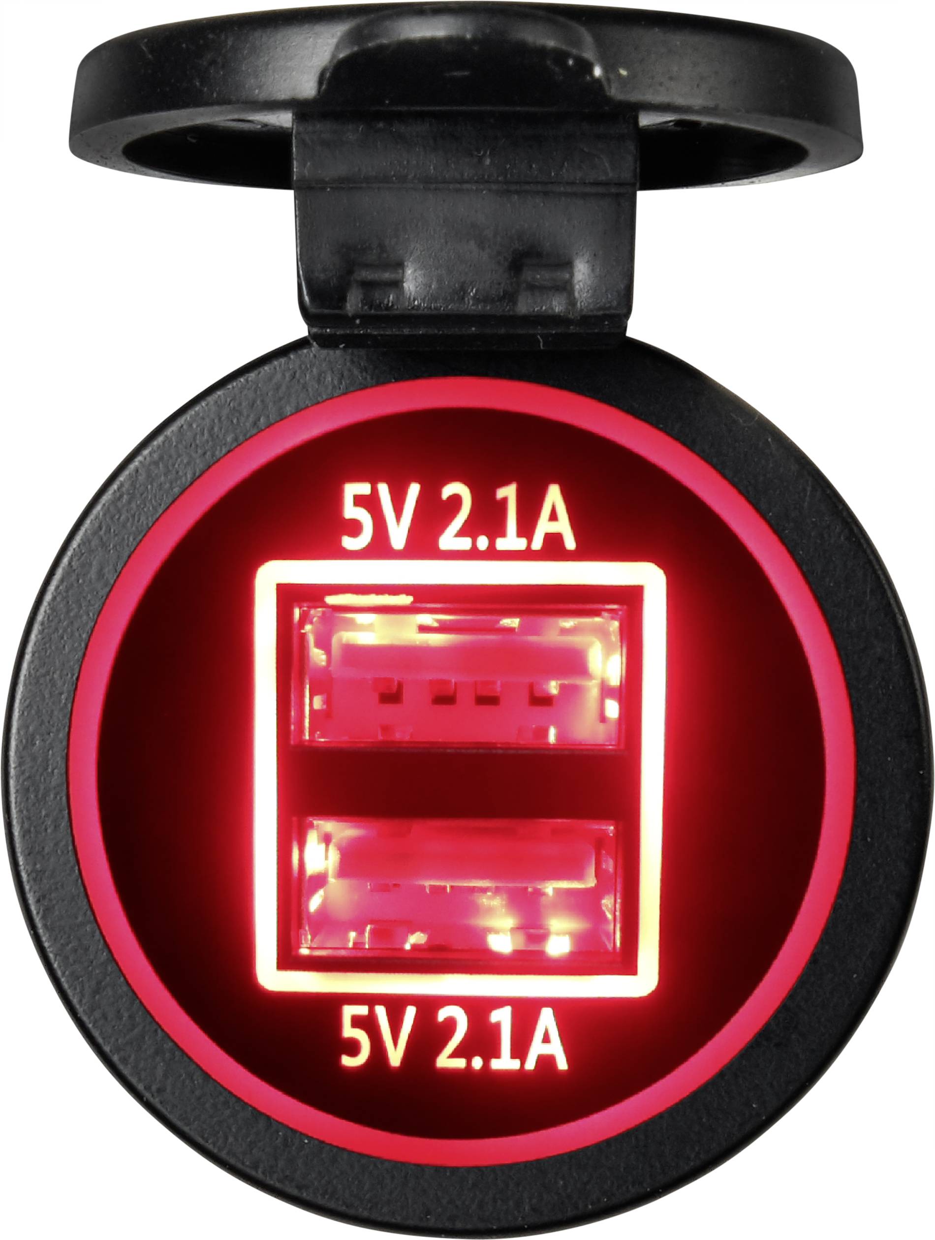 TRU COMPONENTS USB-Ladestecker mit 2 USB A-Anschlüssen Buchse, Einbau TC-9070412 Inhalt: 1St.