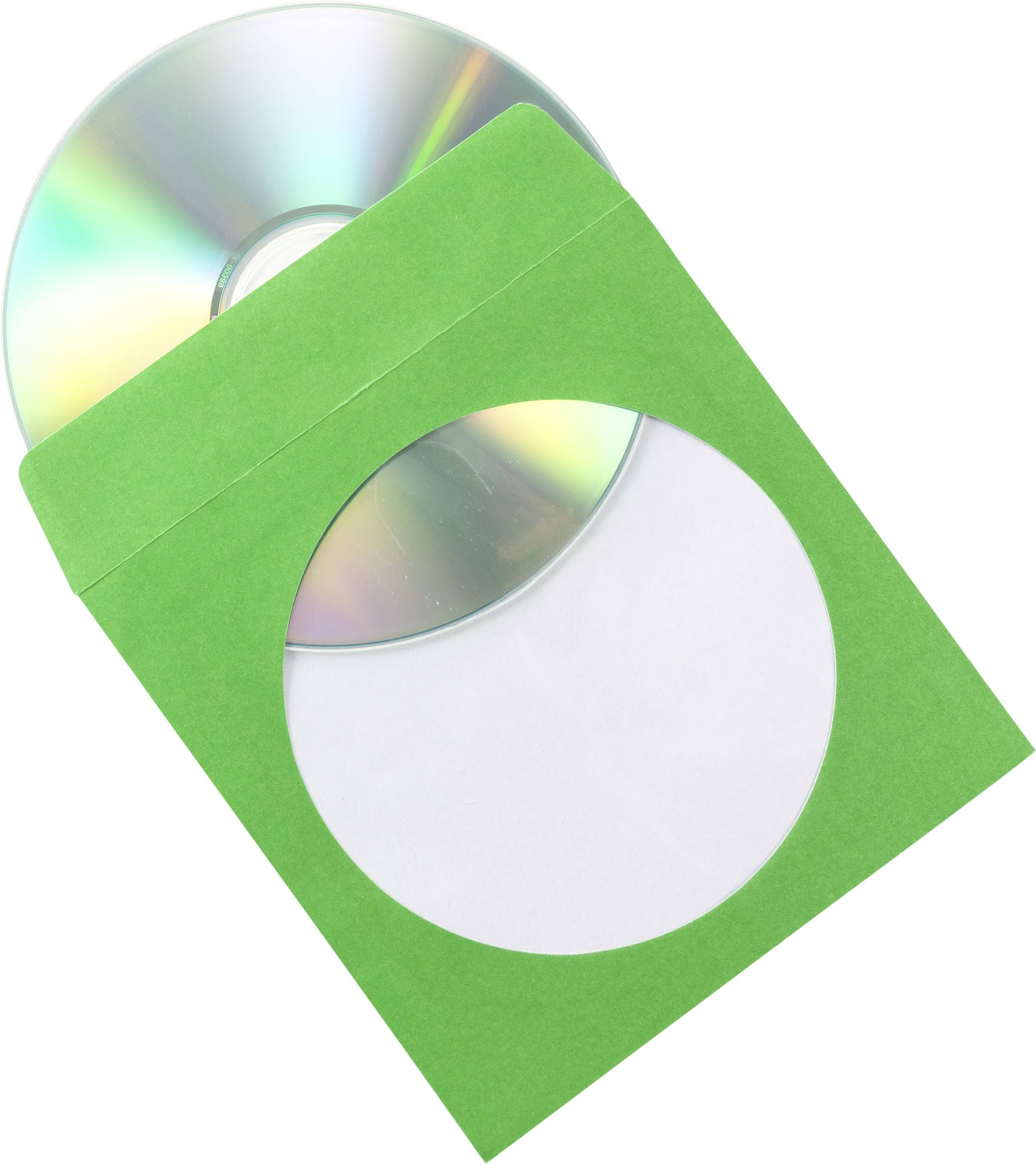 Basetech CD Hülle BT-2267608 1 CD/DVD/Blu-Ray Blau, Grün, Orange, Weiß, Gelb Papier 100St.