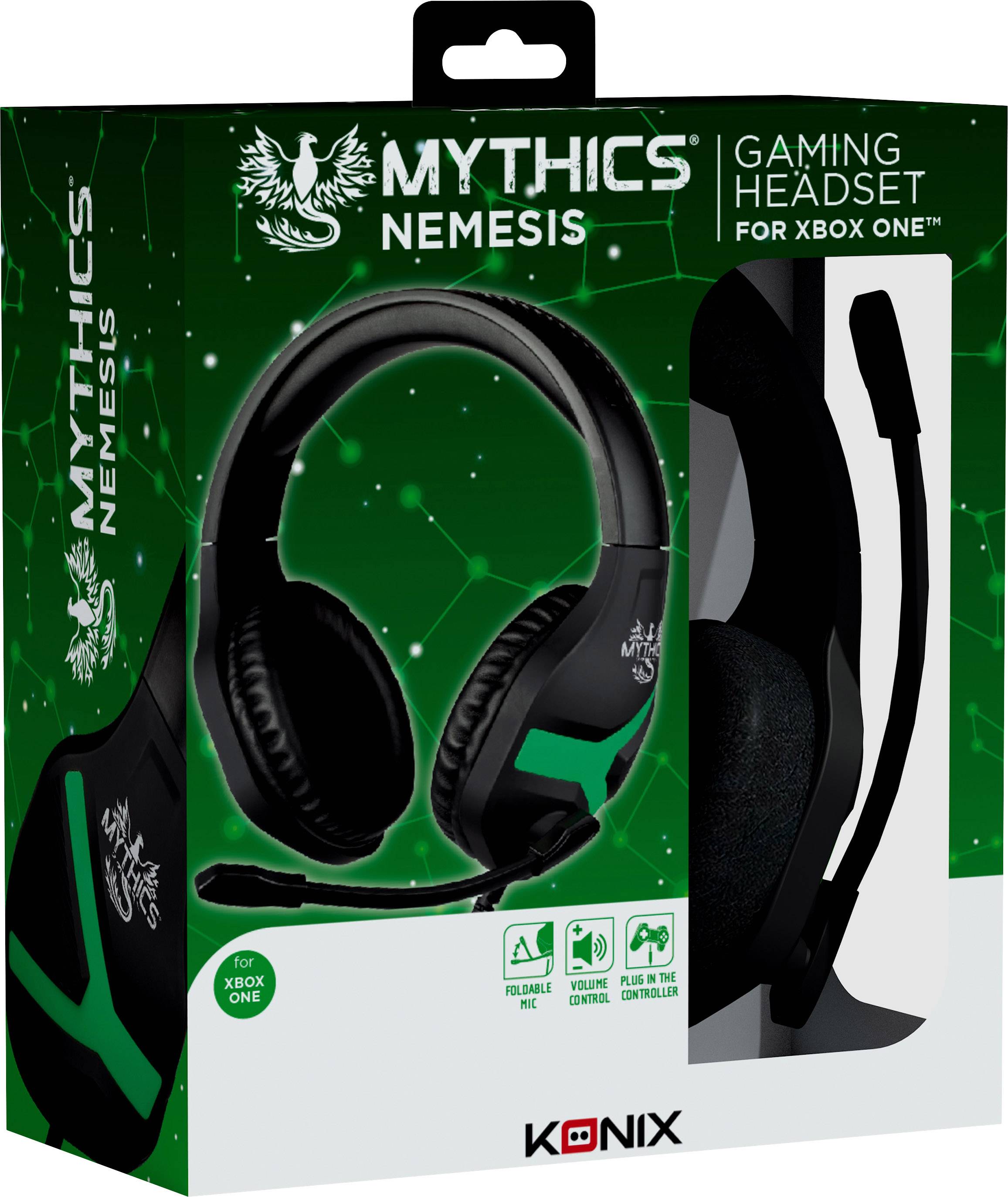 Konix NEMESIS Gaming On Ear Headset kabelgebunden Stereo Schwarz/Grün