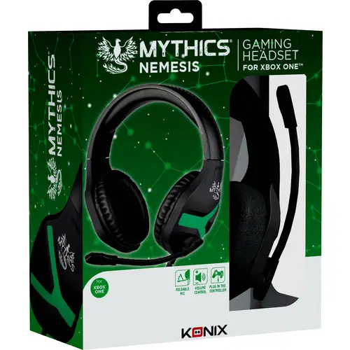 Konix NEMESIS Gaming On Ear Headset kabelgebunden Stereo Schwarz/Grün Konix NEMESIS Gaming On Ear Headset kabelgebunden Stereo Schwarz/Grün