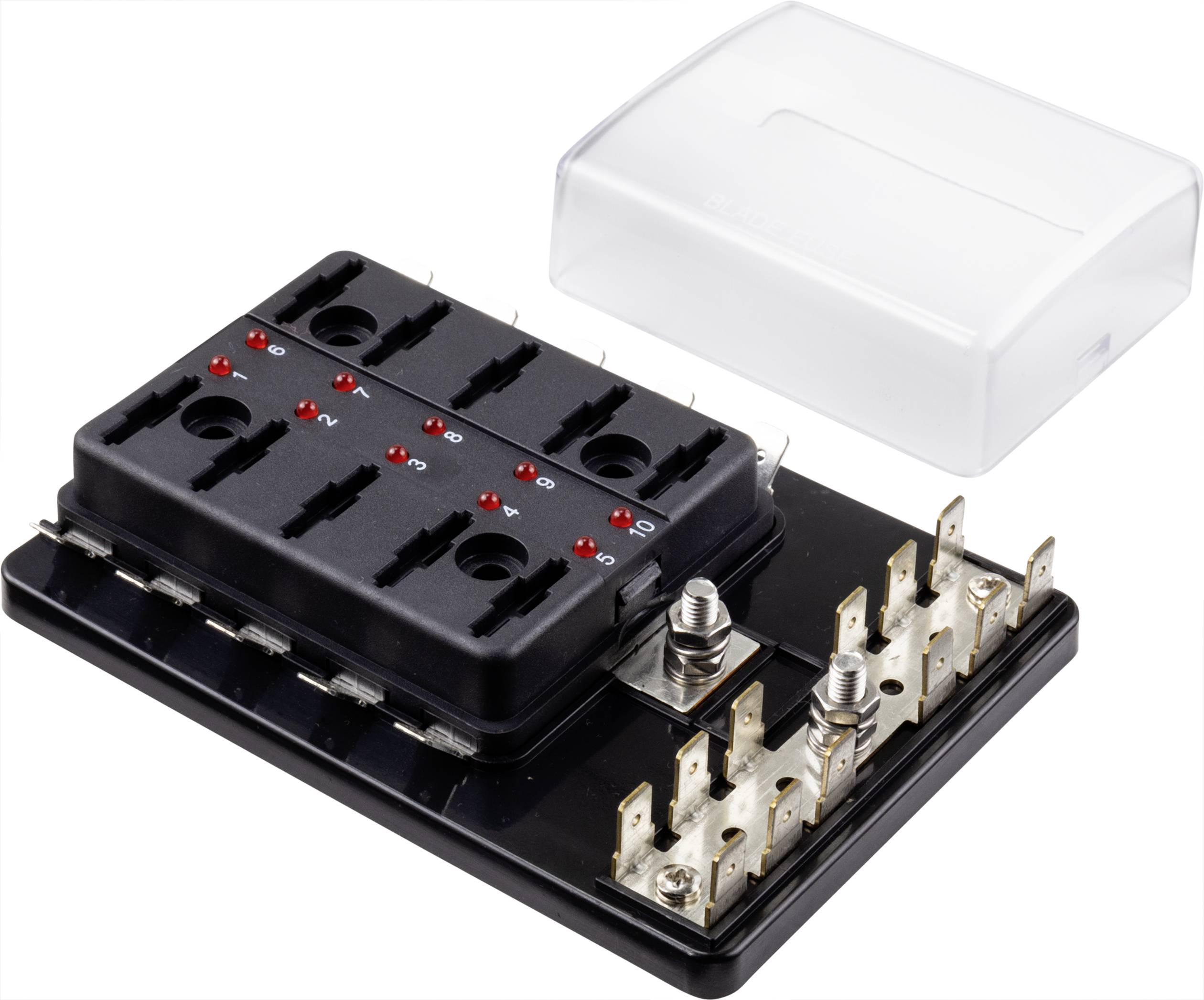 TRU COMPONENTS TC-9070604 KFZ-Sicherungshalter mit Statusanzeige Passend für (Sicherungen) Flachsicherung Standard 30A 32 V/DC