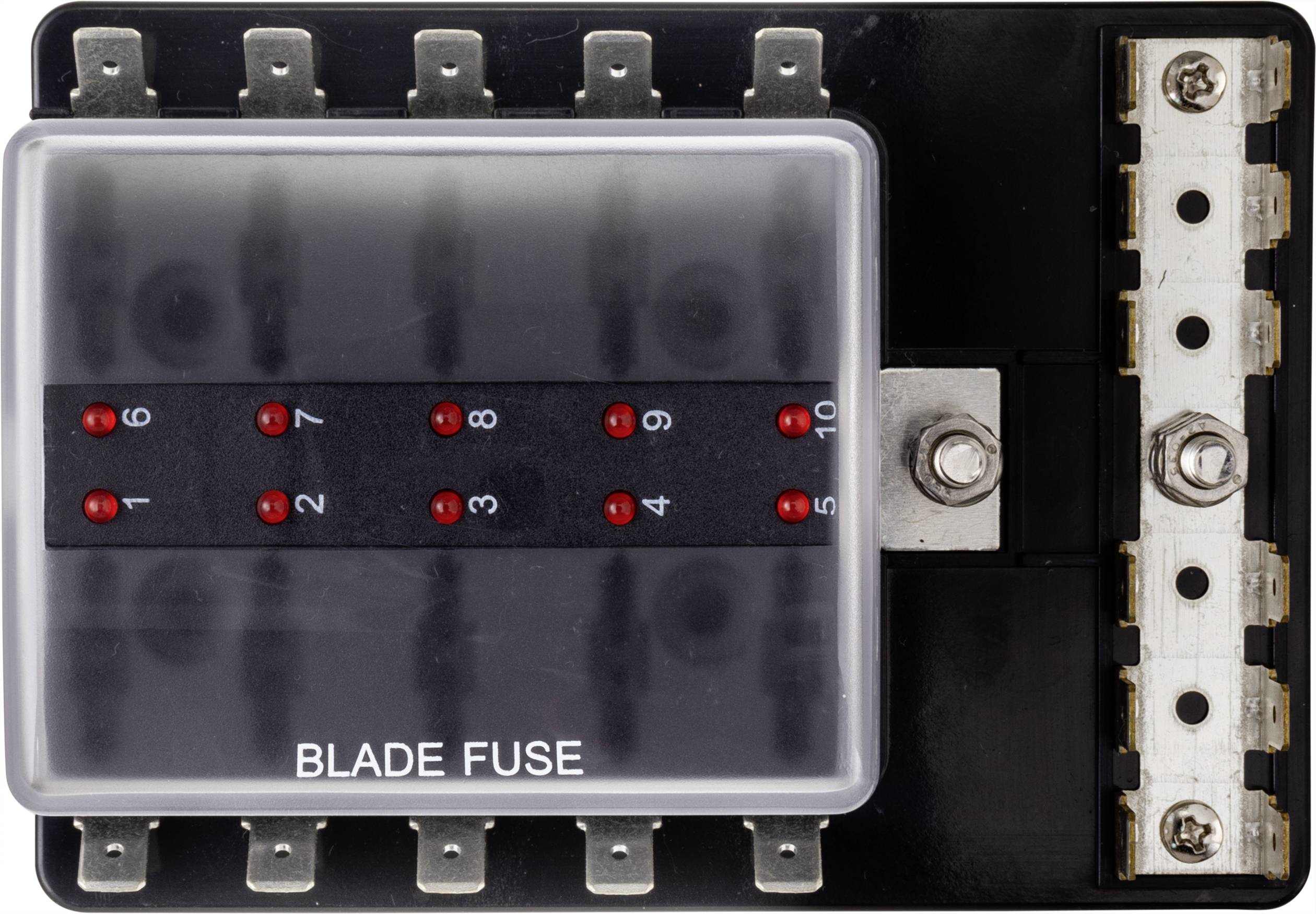 TRU COMPONENTS TC-9070604 KFZ-Sicherungshalter mit Statusanzeige Passend für (Sicherungen) Flachsicherung Standard 30A 32 V/DC