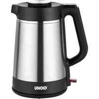 Unold BLITZKOCHER Thermo Wasserkocher Edelstahl, Schwarz Fassungsvermögen: 1.5l Unold BLITZKOCHER Thermo Wasserkocher Edelstahl, Schwarz Fassungsvermögen: 1.5l