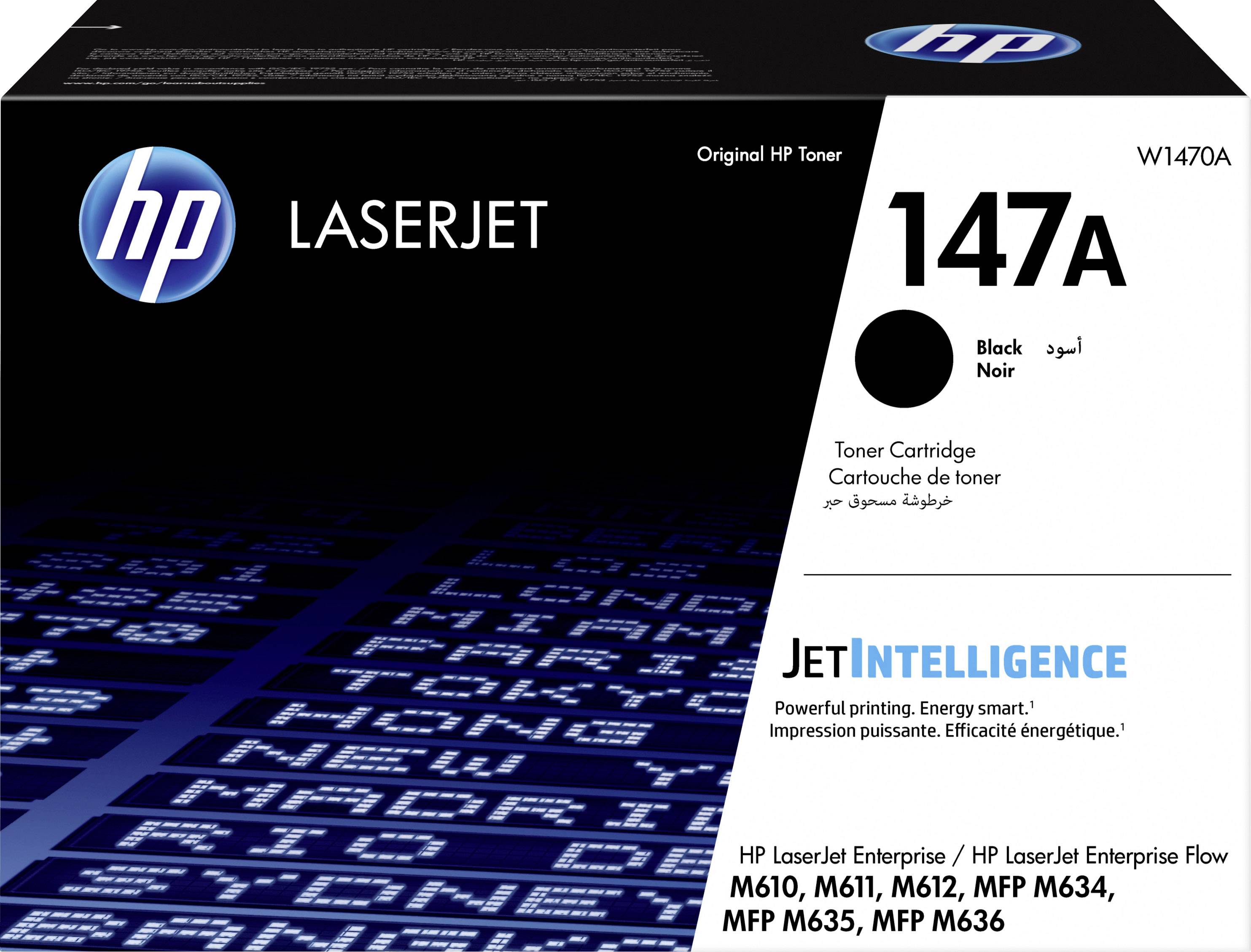 Toner-Kartusche HP LaserJet 147A, schwarz, für Druckermodelle M610, M611, M612, MFP M634, MFP M635, MFP M636 mit JetIntelligence.