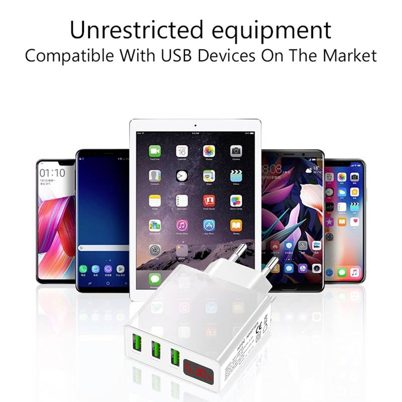 Eaxus USB-Charger USB Ladegerät 15W 3x USB-A Weiß Schnellladegerät