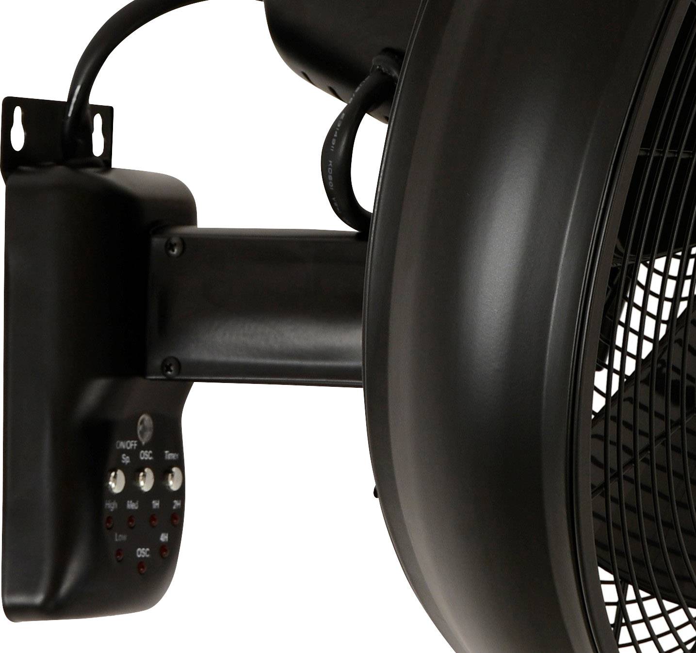 Lucci AIR BK Wandventilator 50W (Ø) 410mm Schwarz Schwenkbar