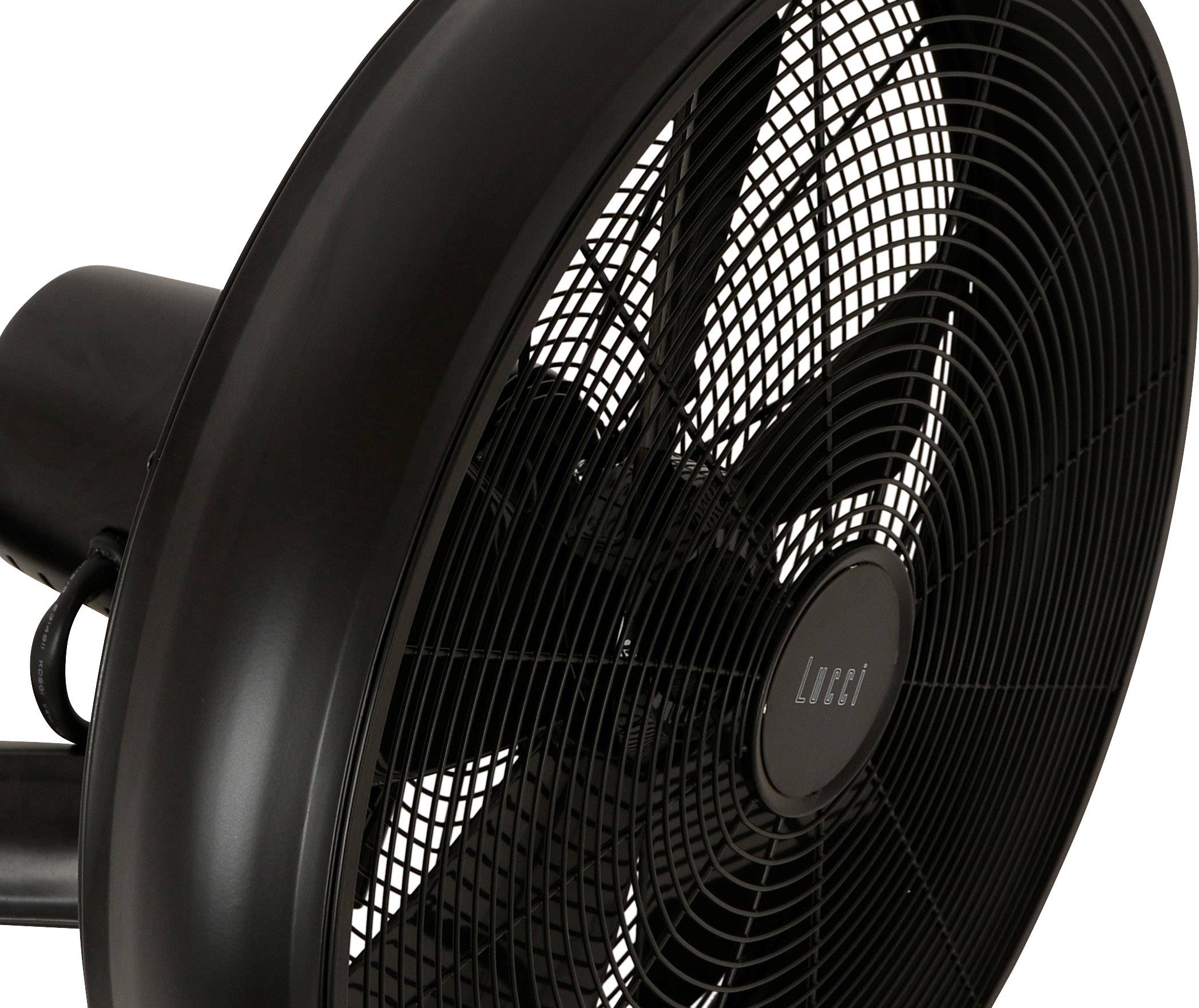 Lucci AIR BK Wandventilator 50W (Ø) 410mm Schwarz Schwenkbar