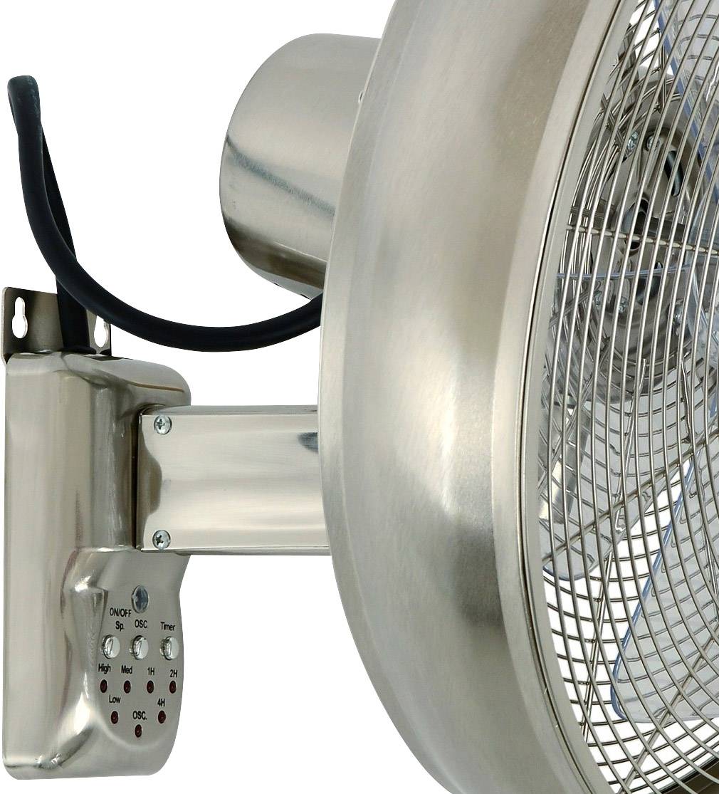 Lucci AIR BC Wandventilator 50W (Ø) 410mm Chrom Schwenkbar