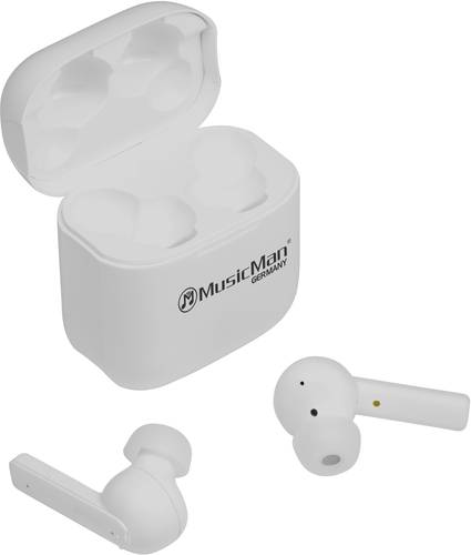 Music Man BT-X52 Sport In Ear Kopfhörer Bluetooth® Weiß