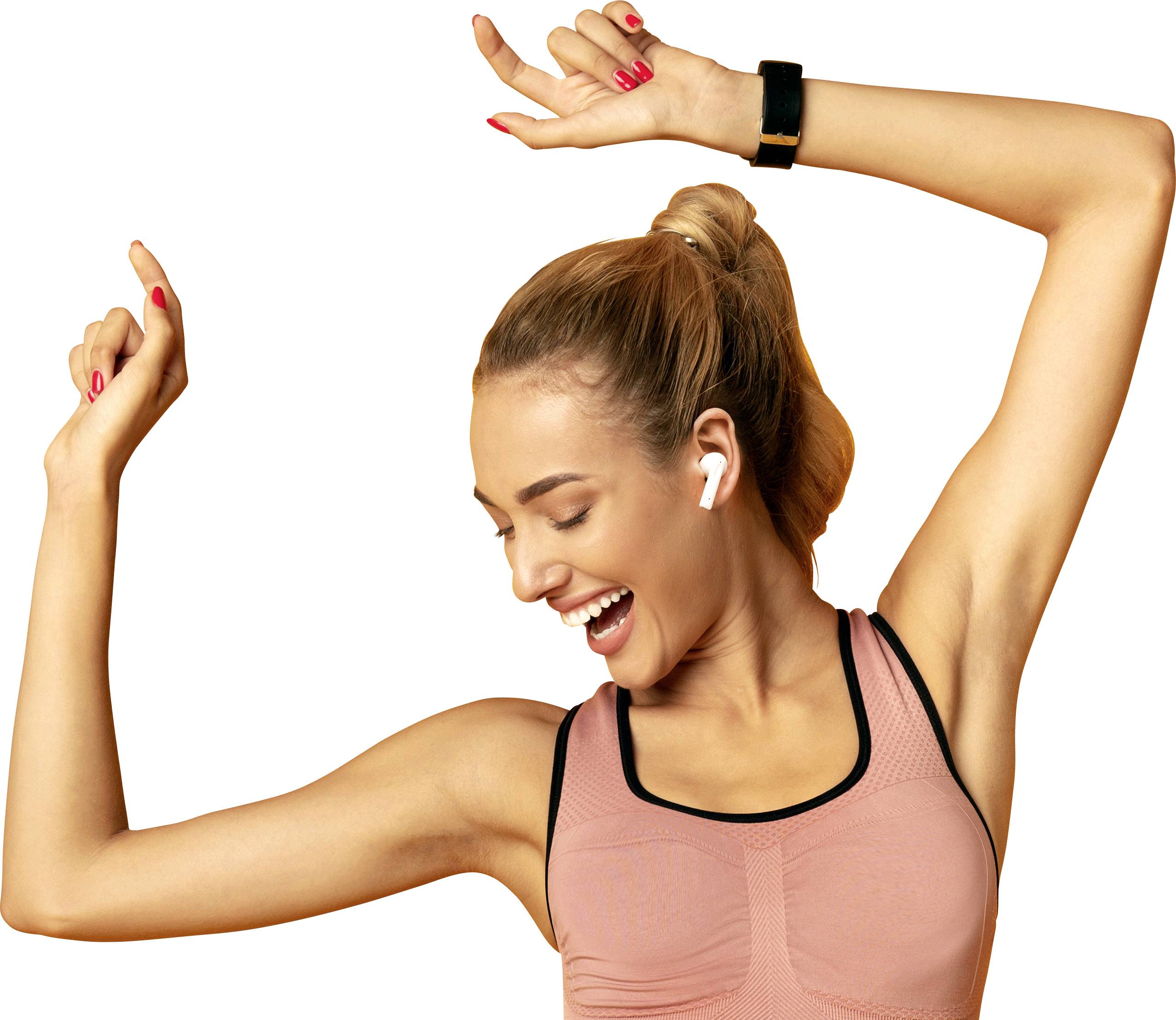 Music Man BT-X52 Sport In Ear Kopfhörer Bluetooth® Weiß