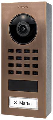 DoorBird D1101V Aufputz IP-Video-Türsprechanlage WLAN, LAN Außeneinheit Edelstahl V2A (gebürstet), Bronze-Optik