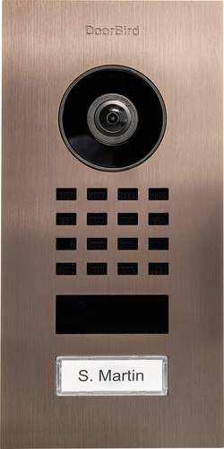 DoorBird 423867444 IP-Video-Türsprechanlage WLAN Komplett-Set 1 Familienhaus Bronze