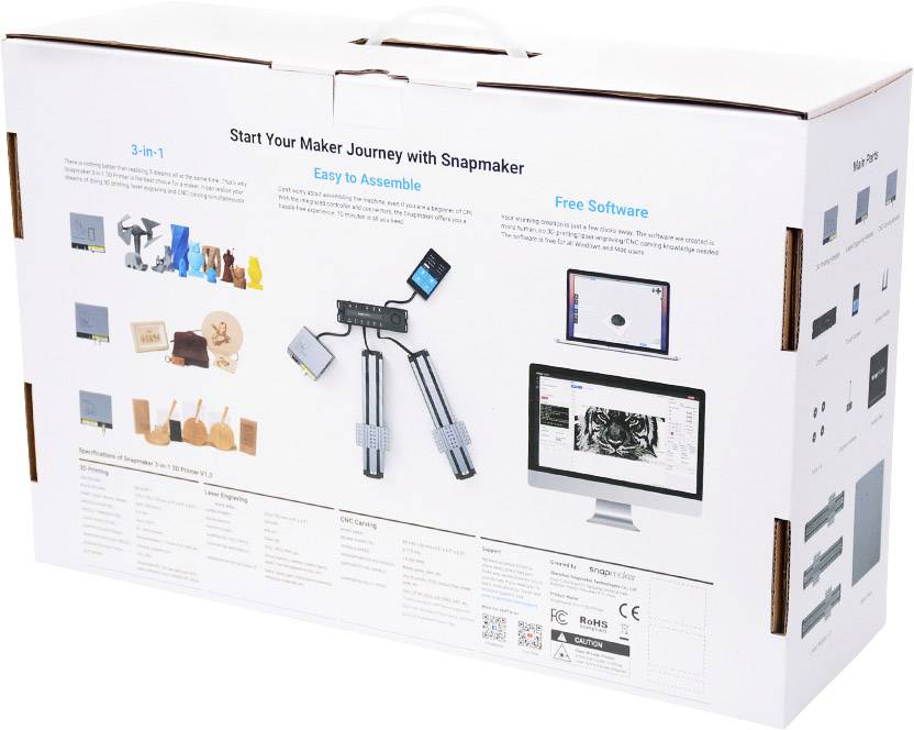 Snapmaker 3in1 3D-Drucker, Laser & CNC Fräse Multifunktionsdrucker