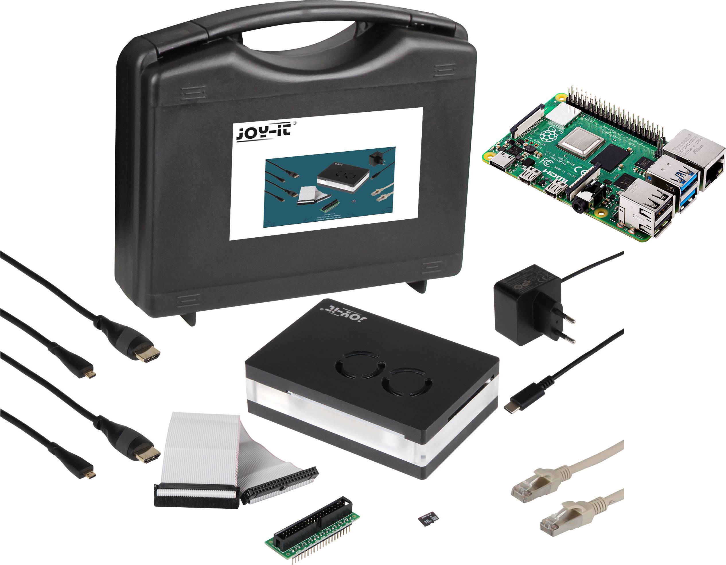 Joy-it Allround Starter Kit Raspberry Pi® 4 B 8 GB 4 x 1.5 GHz inkl. Aufbewahrungskoffer, inkl. Geh