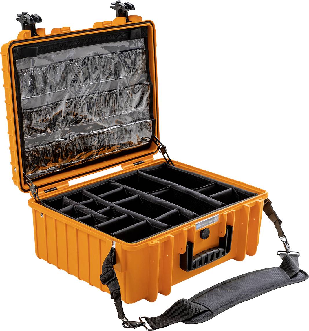 B & W International Outdoor Koffer outdoor.cases Typ 6000 32.6l (B x H x T) 510 x 215 x 419mm Orange 6000/O/MED