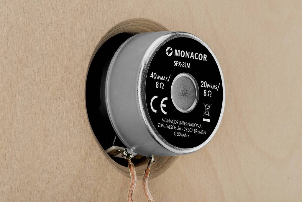 Monacor KATANA-M1 2-Wege Lautsprecher Bausatz inkl. Frequenzweiche, inkl. Kabel