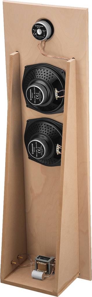 Monacor KATANA-M1 2-Wege Lautsprecher Bausatz inkl. Frequenzweiche, inkl. Kabel