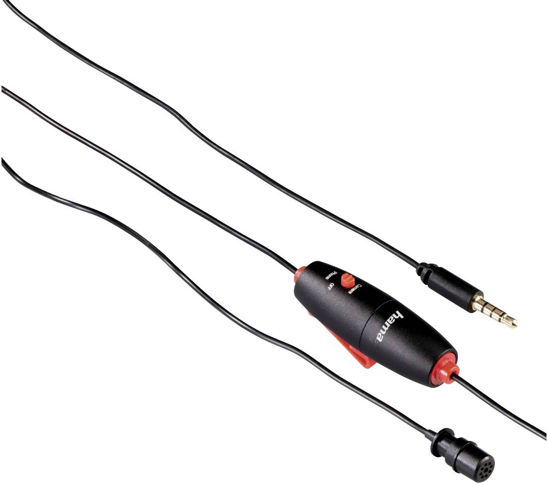 Hama Smart Ansteck Sprach-Mikrofon Übertragungsart (Details):Kabelgebunden inkl. Klammer, inkl. Tasche, inkl. Windschutz Klinke Kabelgebunden