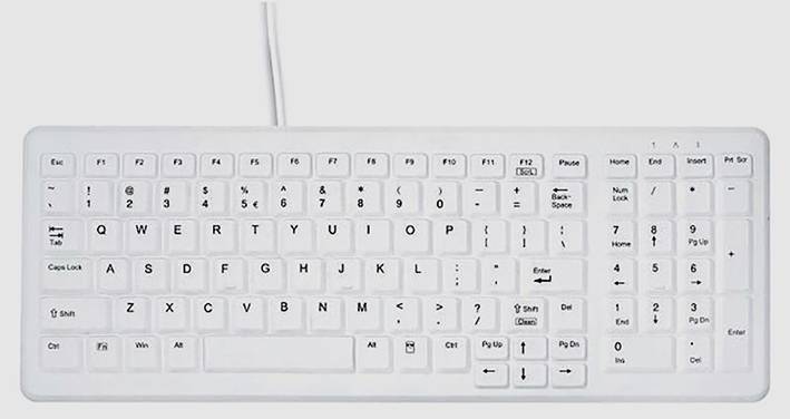 Active Key Active Key Tastatur AK-C7000 IP68 Kabelgebunden Tastatur Schweiz, QWERTZ Weiß