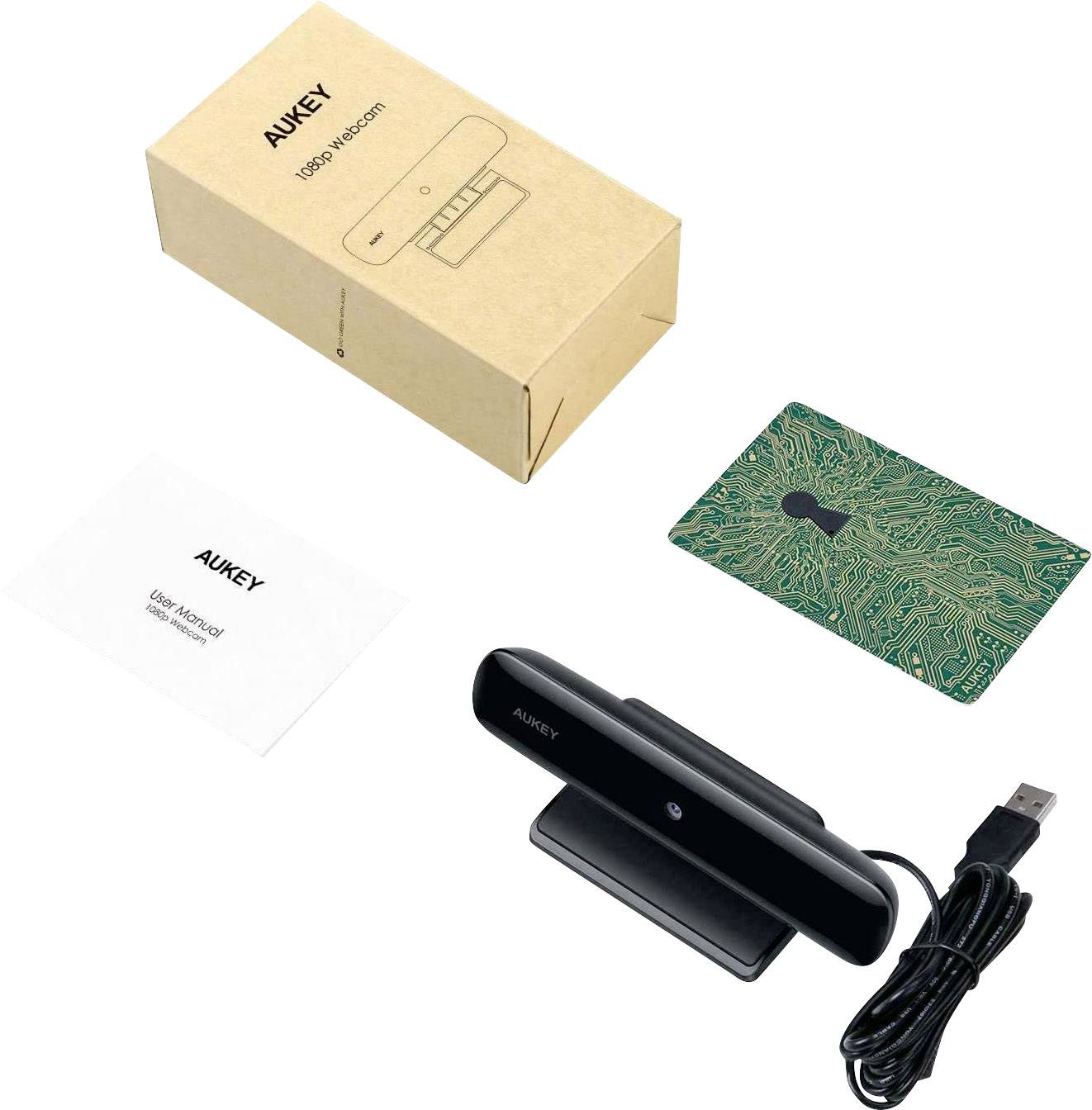 Aukey PC-W1 Full HD-Webcam 1920 x 1080 Pixel Klemm-Halterung