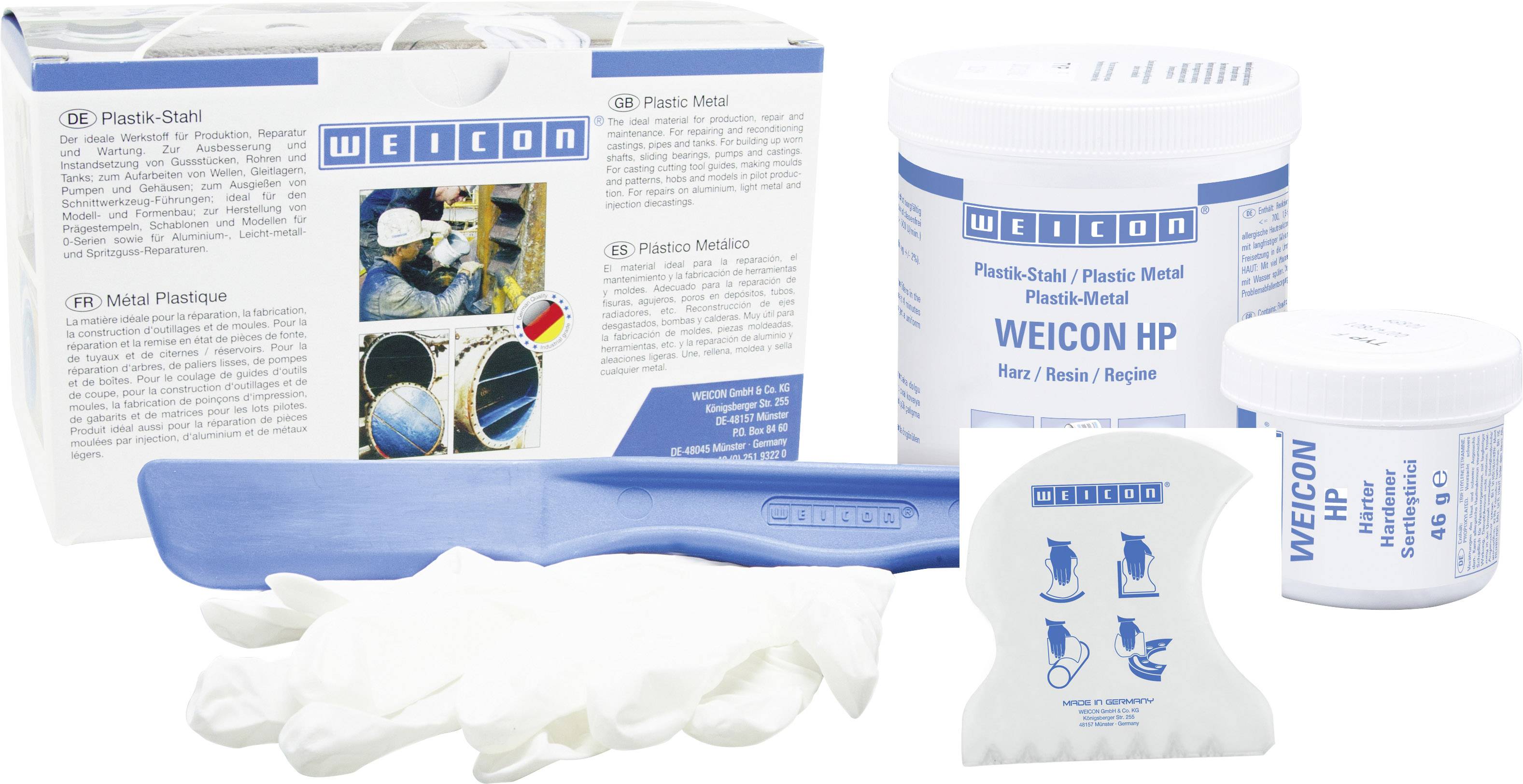 WEICON 10054003 WEICON Plastik-Stahl HP 0,5 kg 1 St.