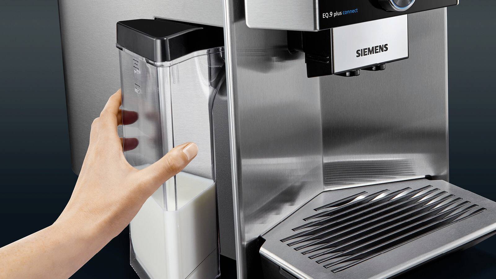 Siemens Hausgeräte TI9578X1DE Kaffeevollautomat Edelstahl, Schwarz