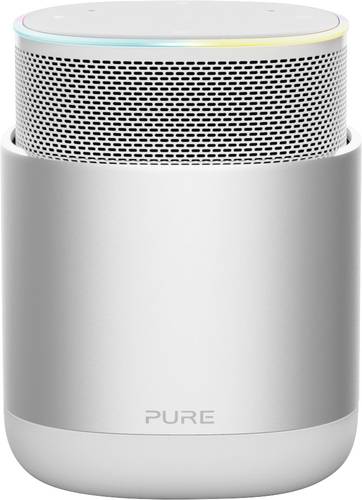 Pure DiscovR Sprachgesteuerter Lautsprecher Silber, Weiß
