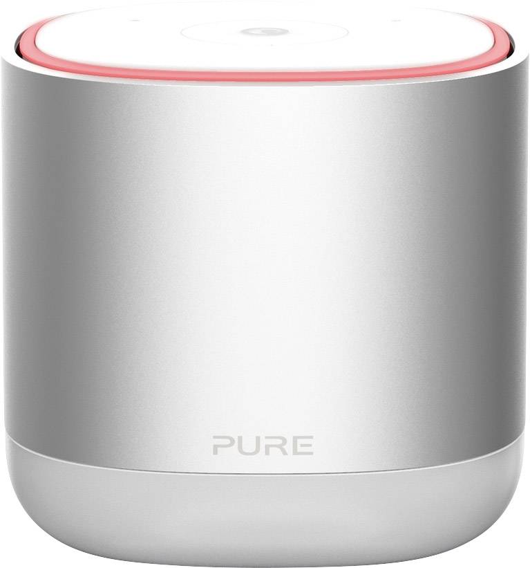 Pure DiscovR Sprachgesteuerter Lautsprecher Silber, Weiß