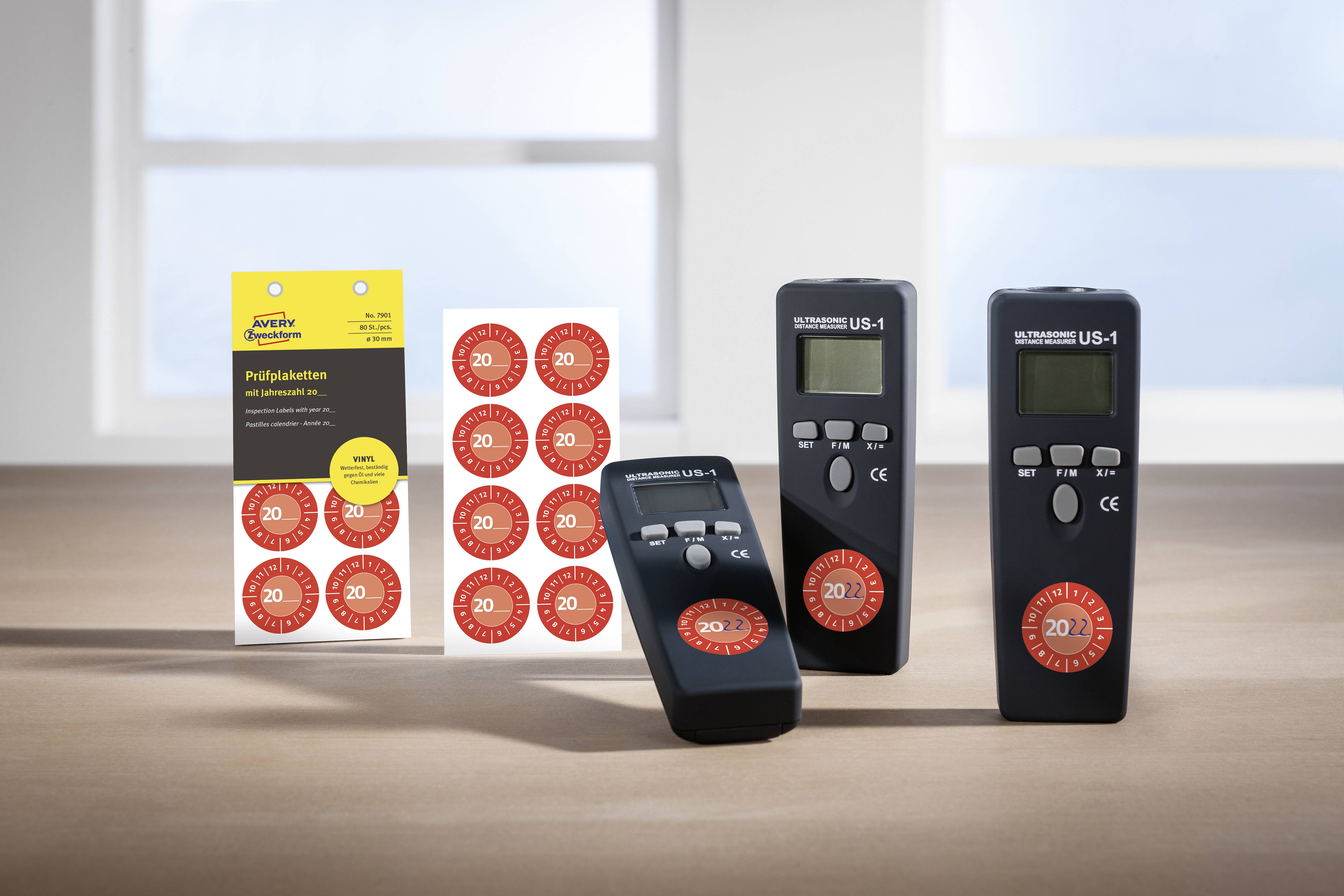 Avery-Zweckform 7901 Prüfplakette 20XX Rot (Ø) 30mm 30mm 80St.