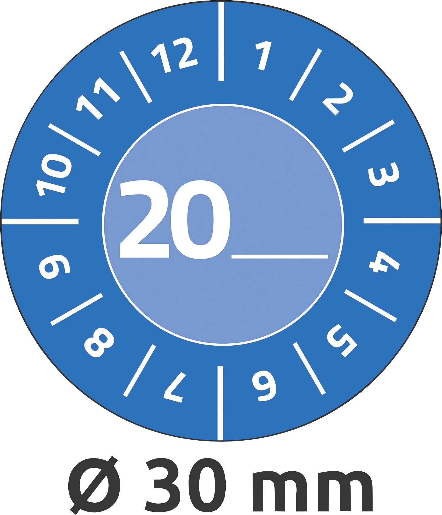 Avery-Zweckform 7903 Prüfplakette 20XX Blau (Ø) 30mm 30mm 80St.