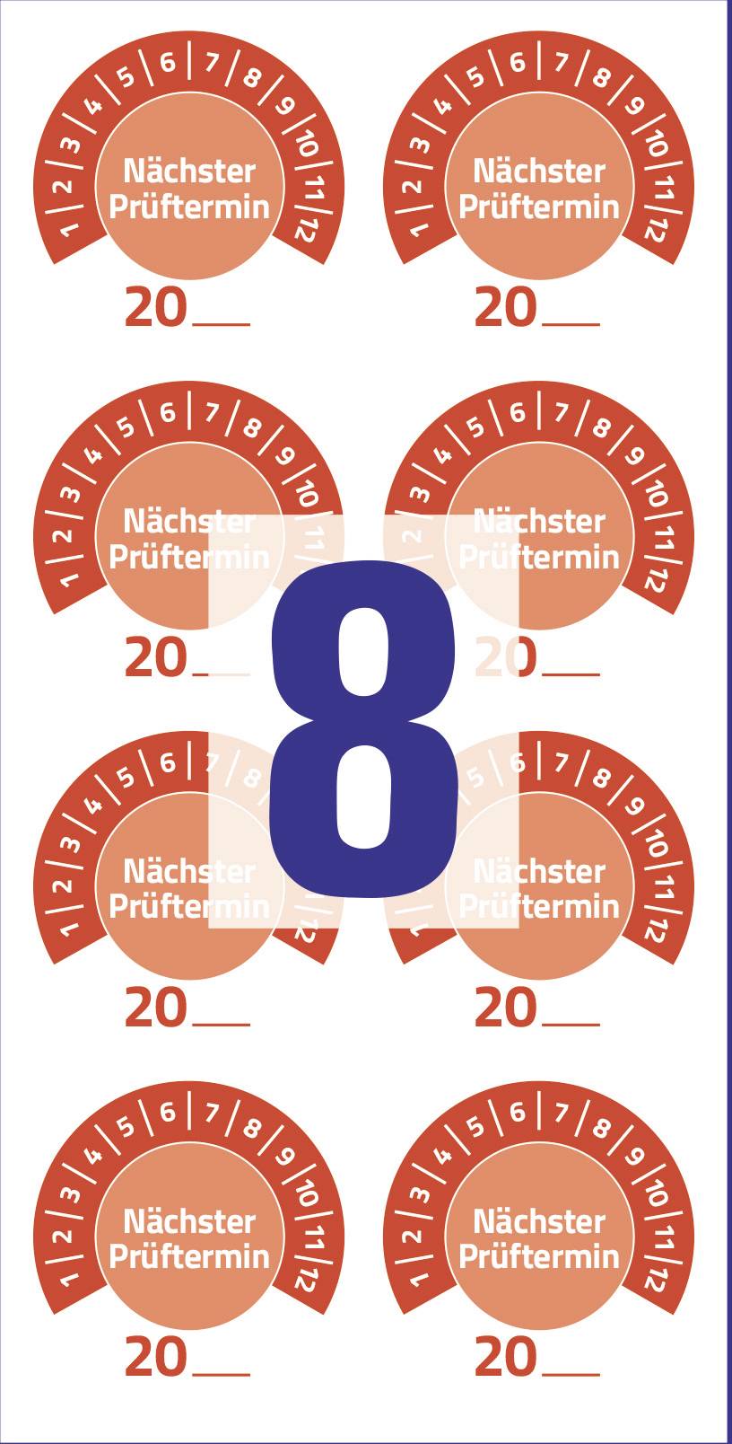 Avery-Zweckform 7904 Prüfplakette 20XX Rot (Ø) 30mm 30mm 80St.