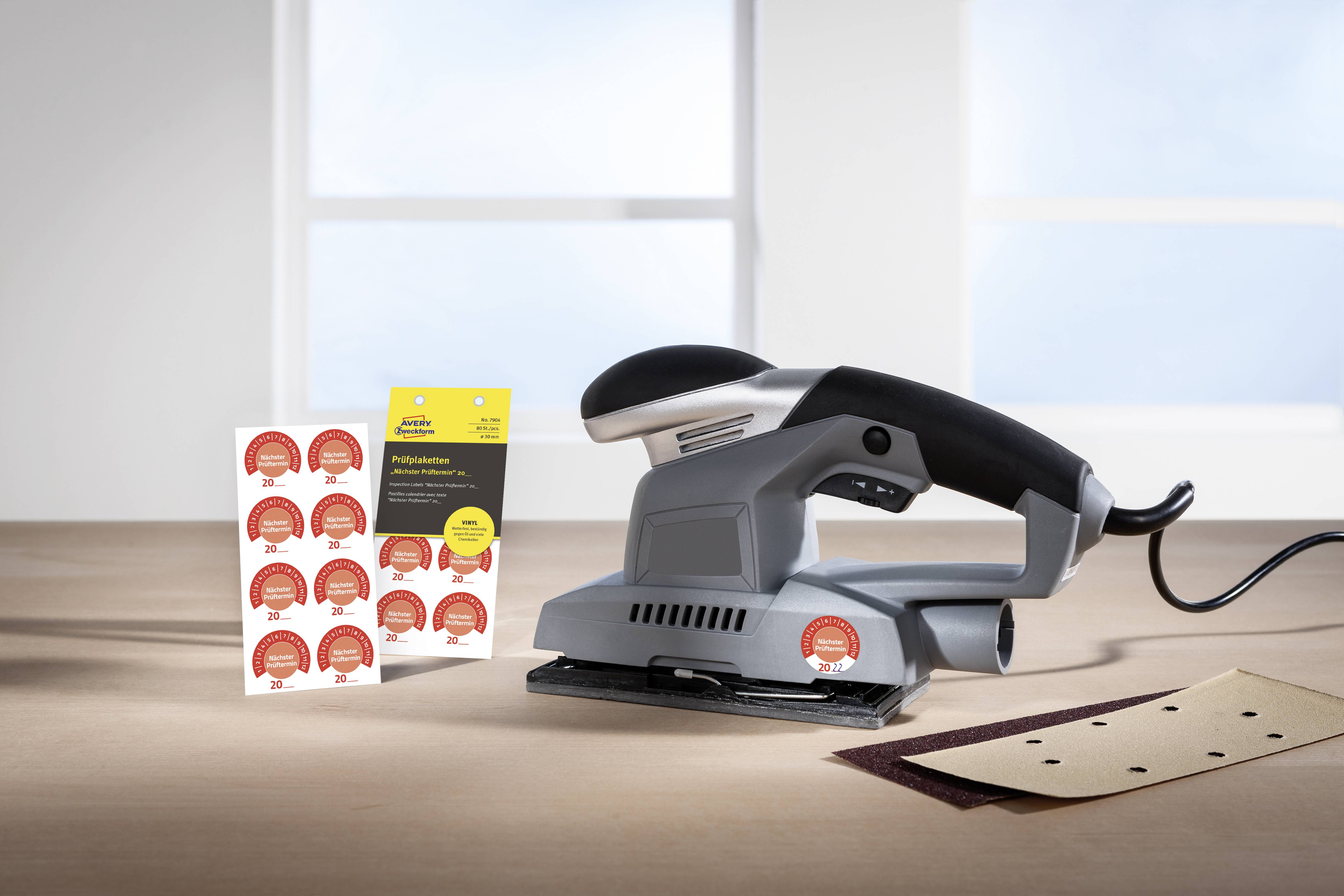 Avery-Zweckform 7904 Prüfplakette 20XX Rot (Ø) 30mm 30mm 80St.