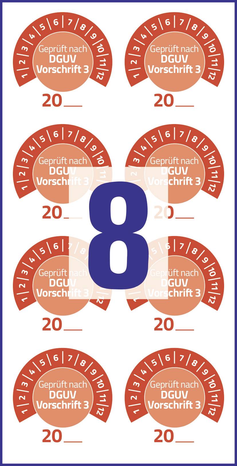 Avery-Zweckform 7907 Prüfplakette 20XX Rot (Ø) 30mm 30mm 80St.