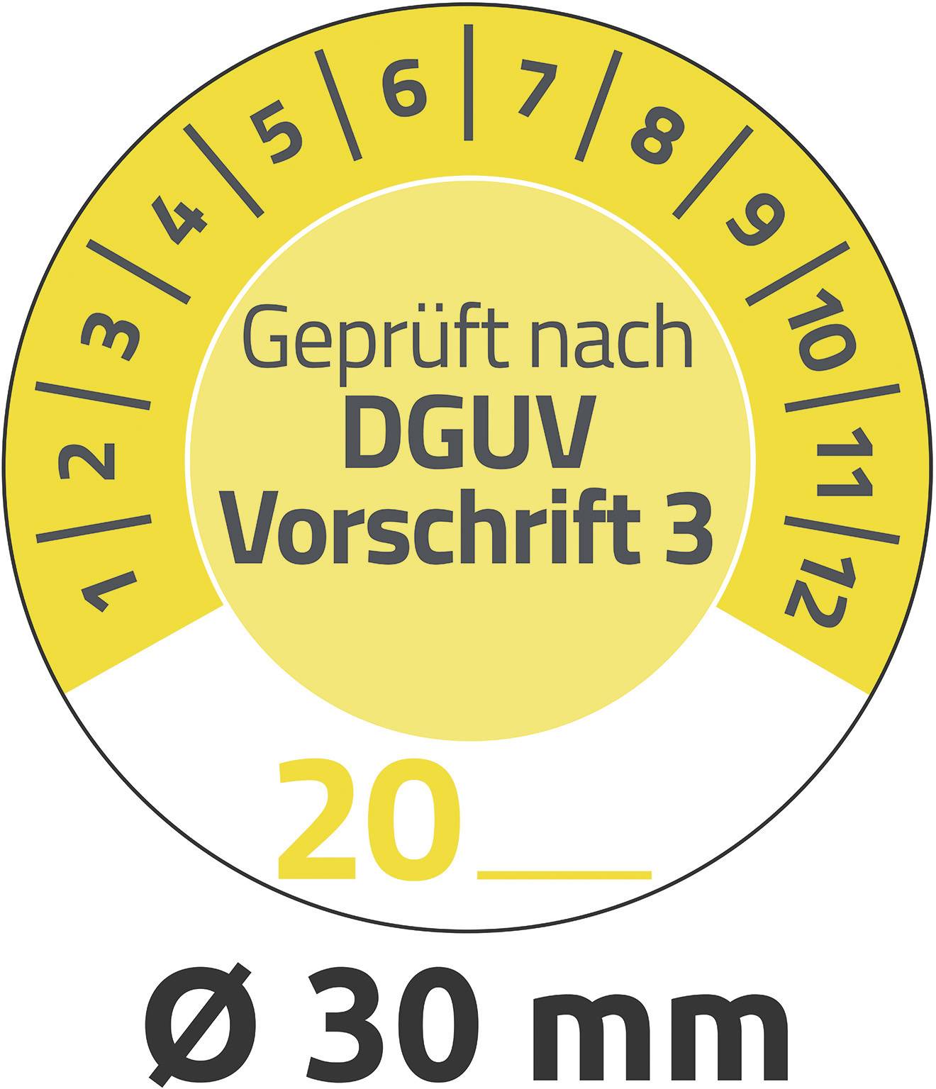 Avery-Zweckform 7908 Prüfplakette 20XX Gelb (Ø) 30mm 30mm 80St.