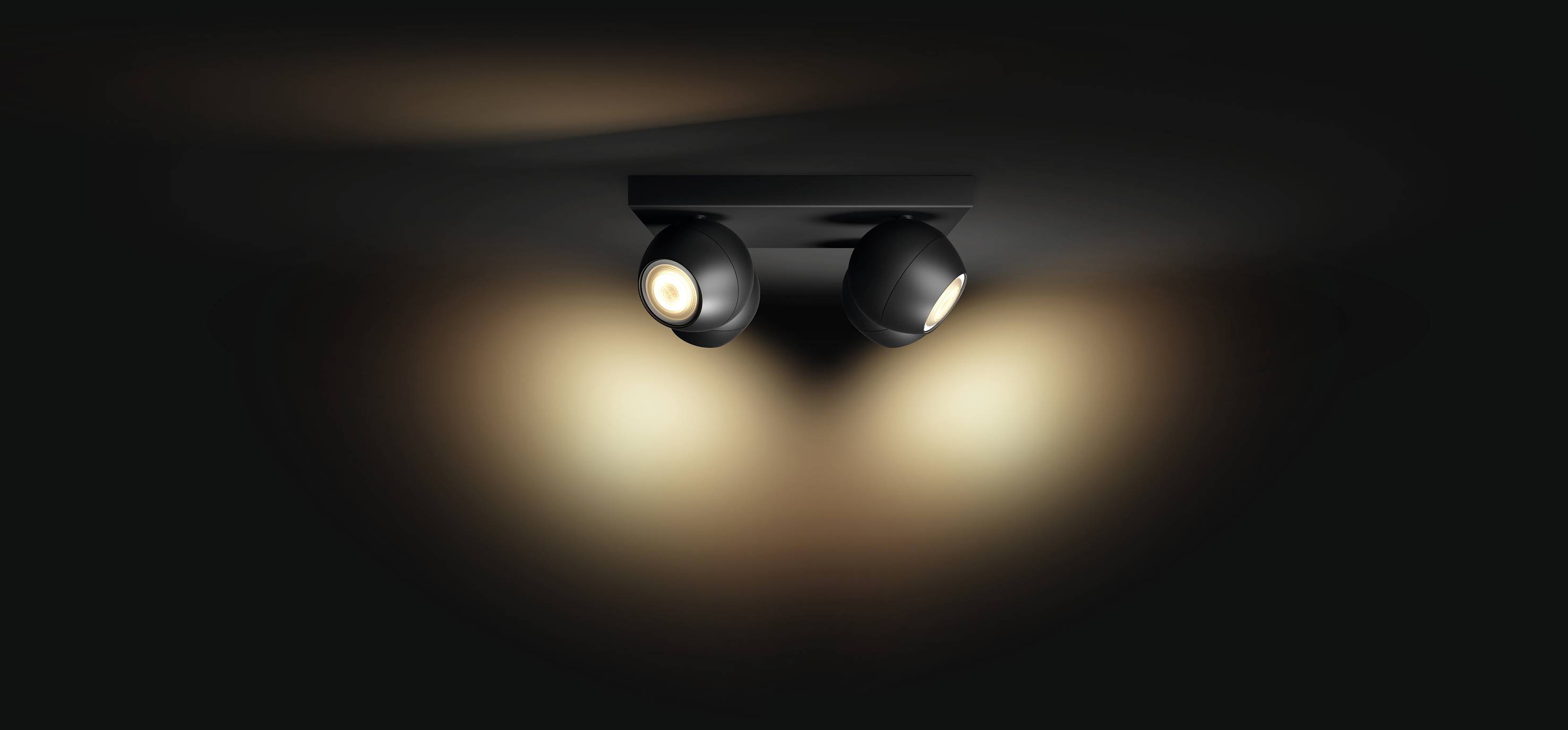 Philips Lighting Hue LED Decken- und Wandleuchte 5047430P6 Buckram GU10 20W Warmweiß, Neutralweiß, Tageslichtweiß