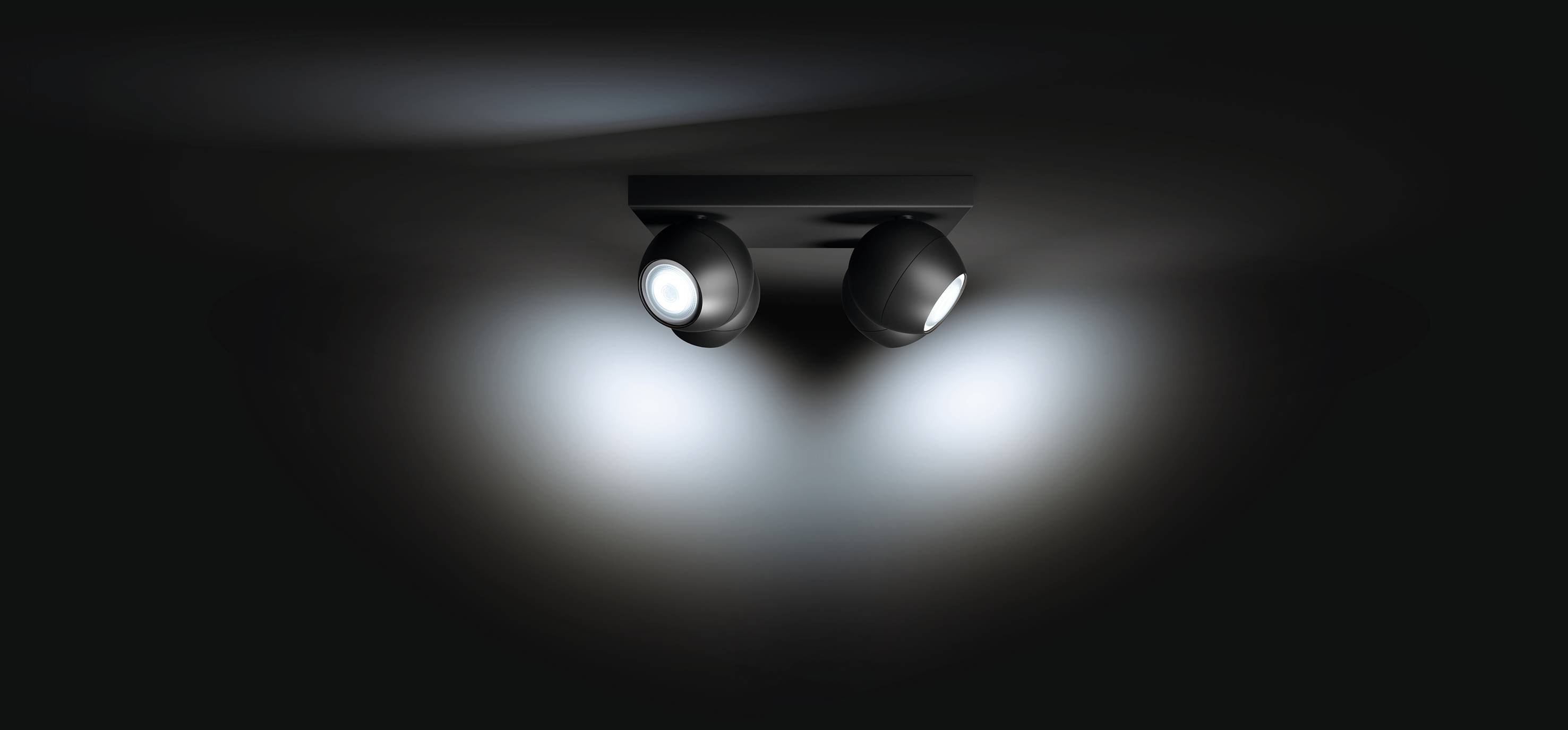 Philips Lighting Hue LED Decken- und Wandleuchte 5047430P6 Buckram GU10 20W Warmweiß, Neutralweiß, Tageslichtweiß