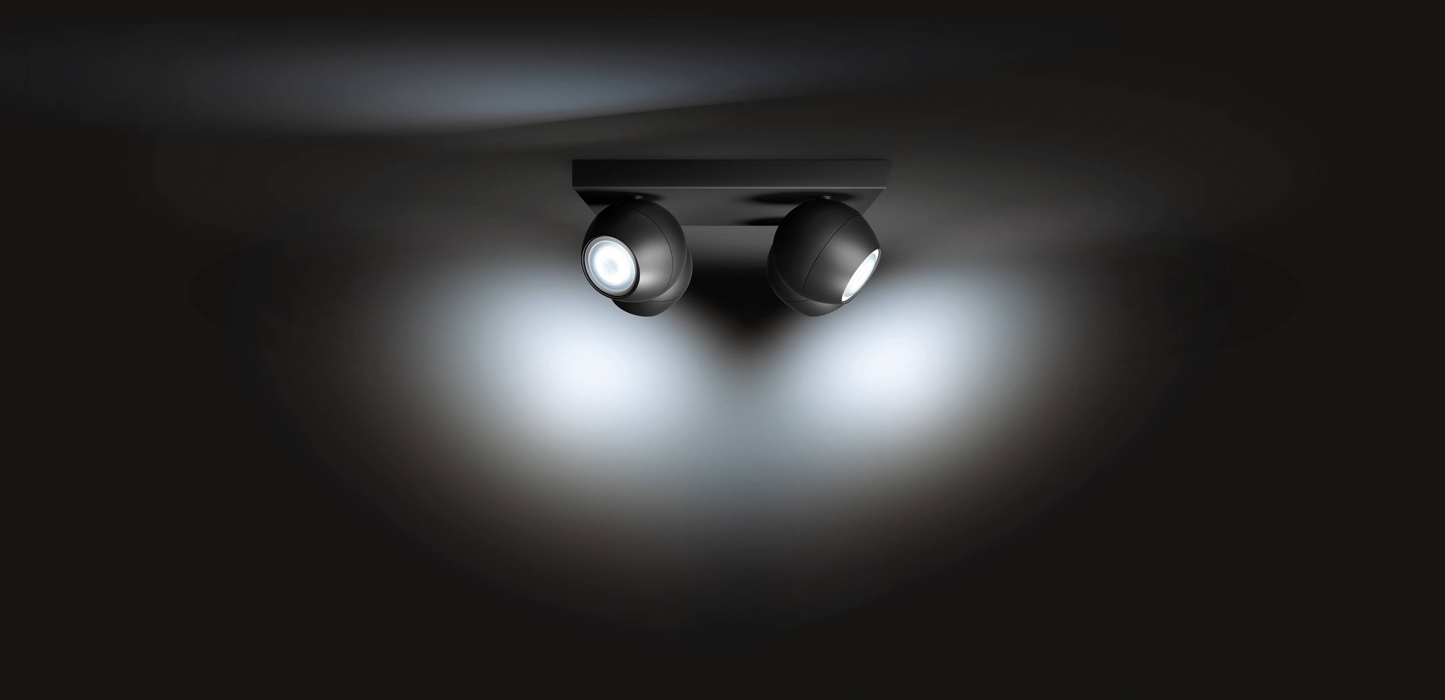 Philips Lighting Hue LED Decken- und Wandleuchte 5047430P6 Buckram GU10 20W Warmweiß, Neutralweiß, Tageslichtweiß