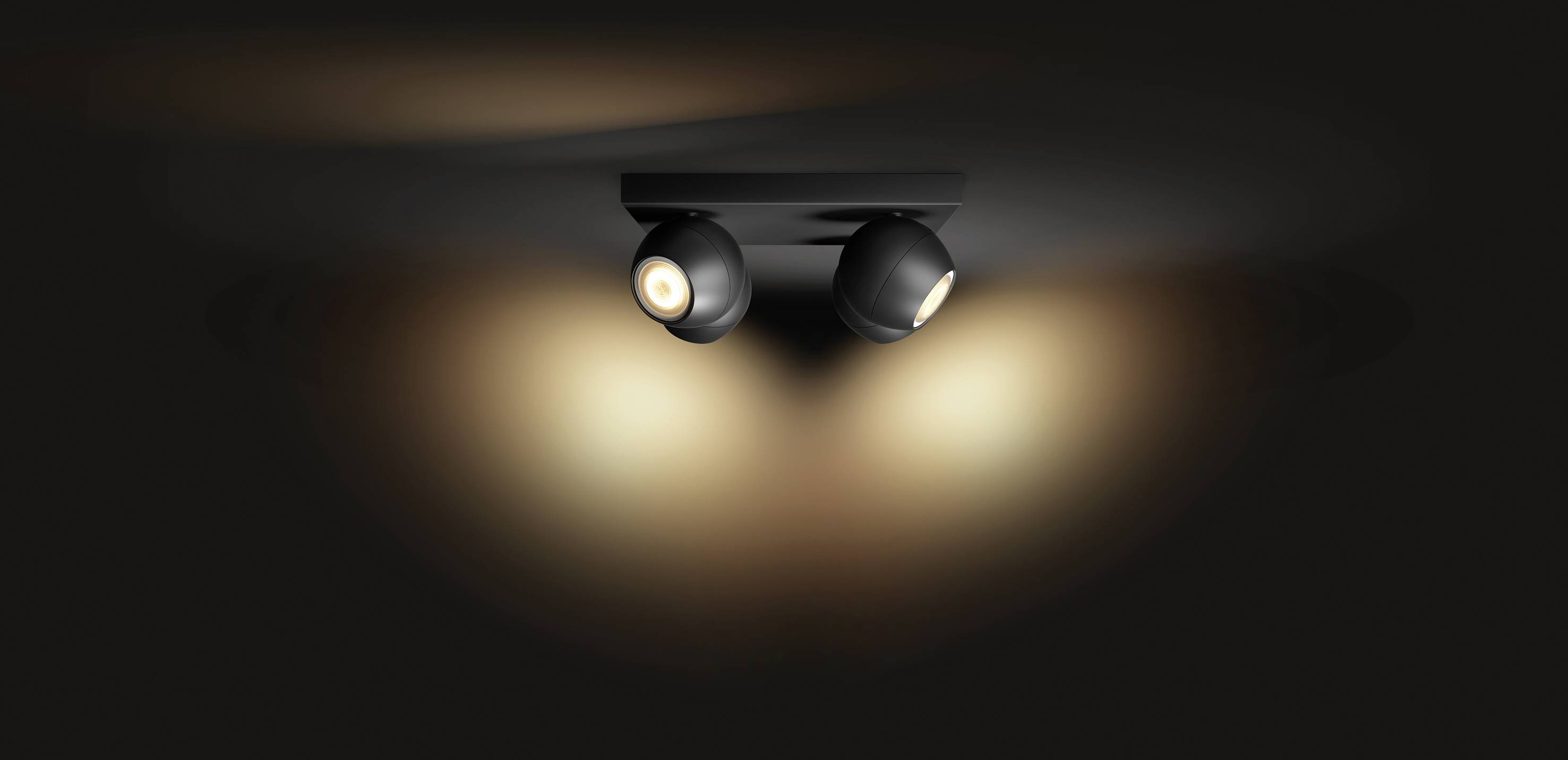 Philips Lighting Hue LED Decken- und Wandleuchte 5047430P6 Buckram GU10 20W Warmweiß, Neutralweiß, Tageslichtweiß