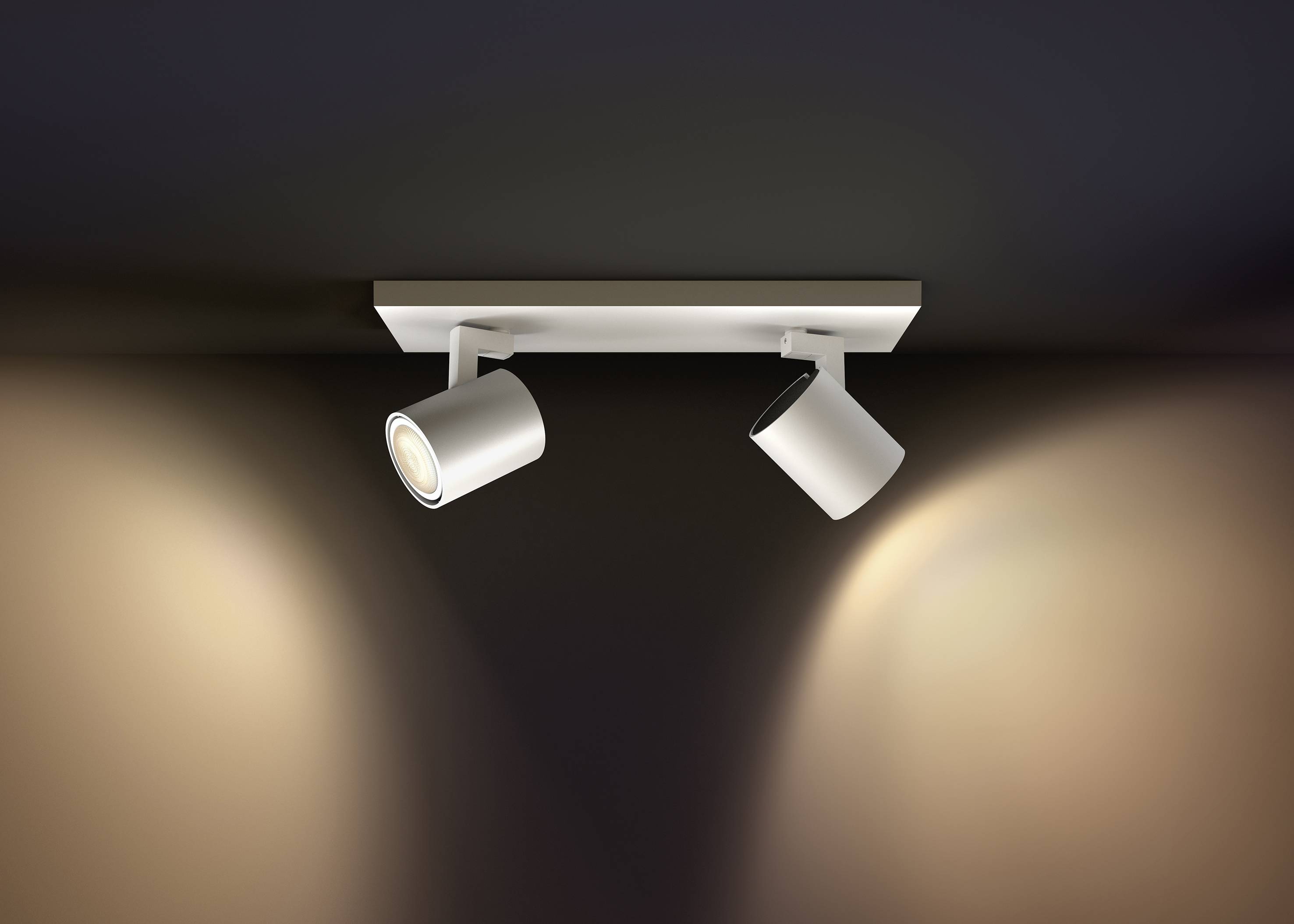 Philips Lighting Hue LED Decken- und Wandleuchte 5309231P6 Runner GU10 10W Warmweiß, Neutralweiß, Tageslichtweiß