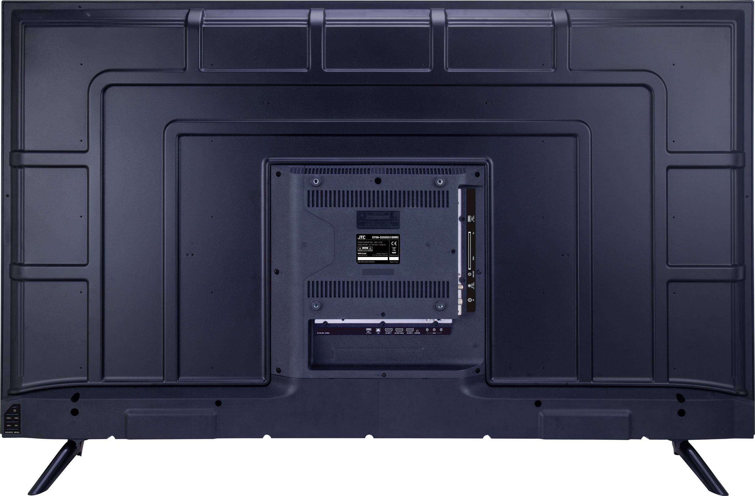 JTC S55U55199MC LED-TV 139 cm 54.6 Zoll EEK G (A - G) DVB-T2, DVB-C, DVB-S, UHD, Smart TV, WLAN, CI+ Schwarz